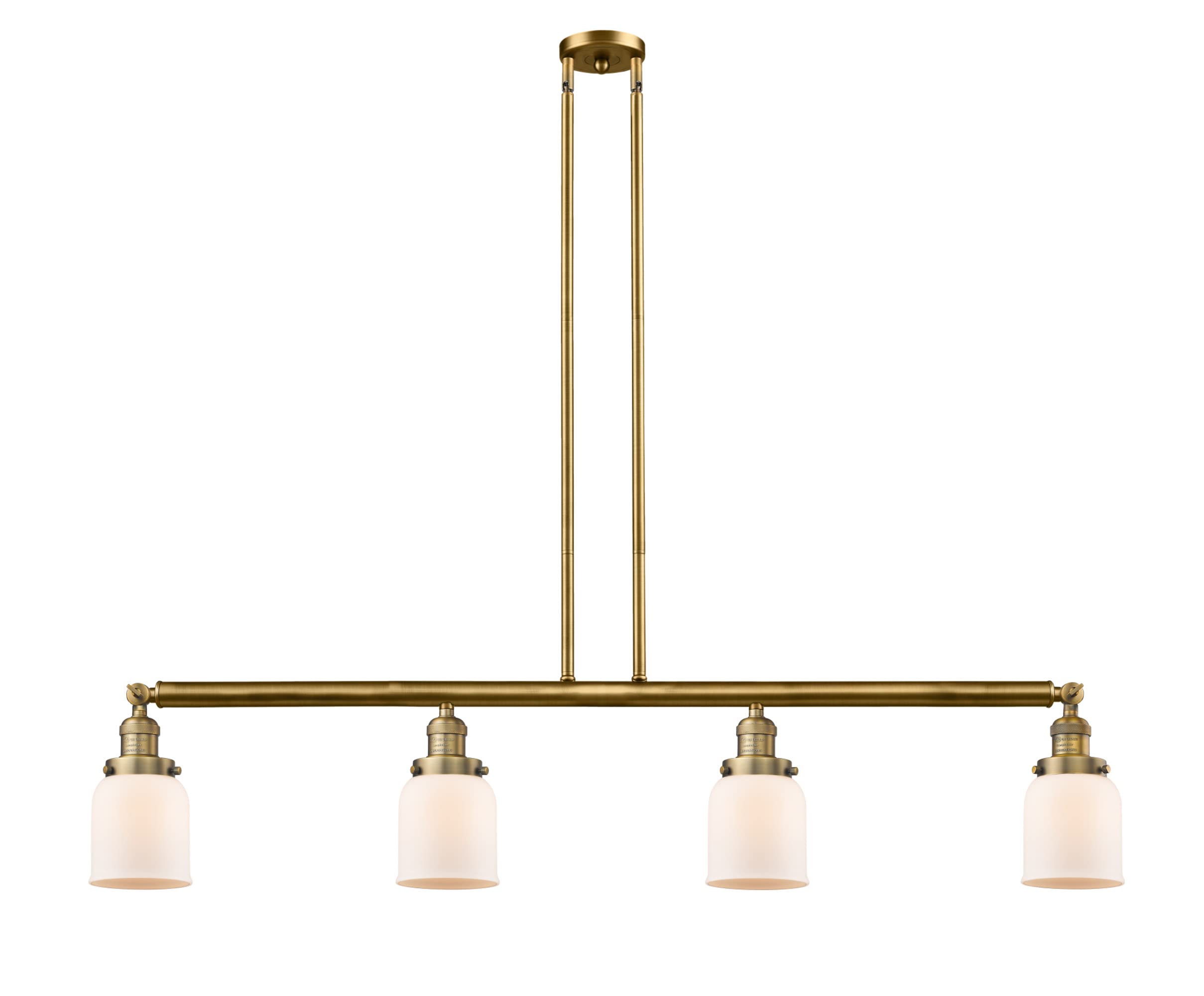 214-PC-G54 Small Bell 3 Light Island Pendant Lighting Fixture, Polished Chrome Finish - Perfect for Kitchen Island, Dining Room or Entryway Lighting