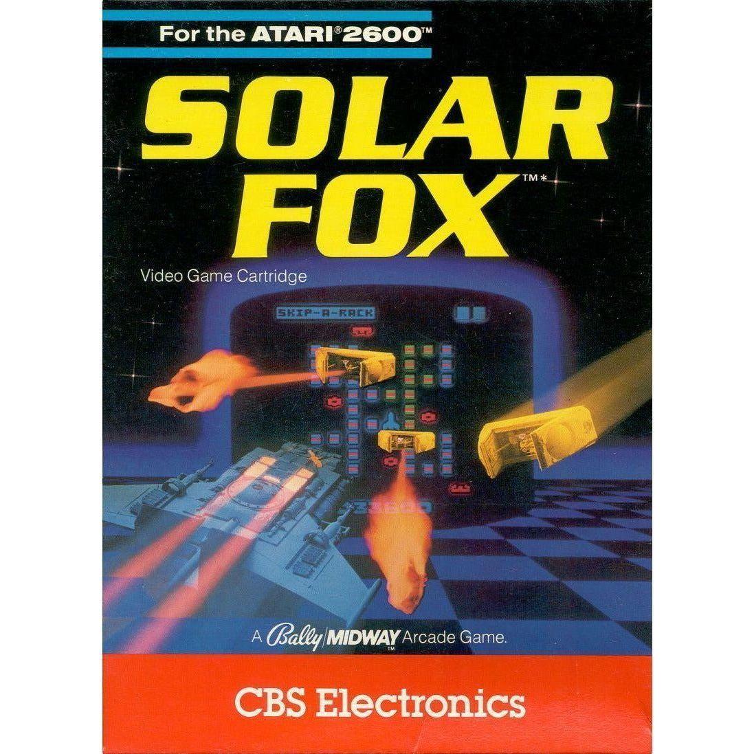 Vintage Atari 2600 Solar Fox Game Cartridge - Classic Retro Video Game for Atari 2600 Console - Perfect for Retro Gaming Enthusiasts & Collectors