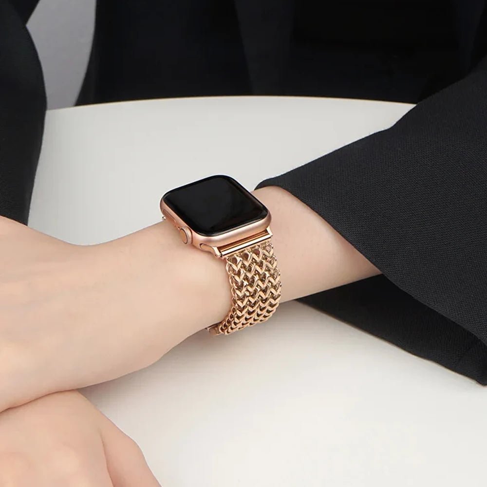 ElysiumHalo Apple Watch Band for Women - Stylish Replacement Strap Compatible with Apple Watch Series 9/8/7/6/5/4/SE - Perfect for Workouts, Office Wear & Everyday Fashion Accessory