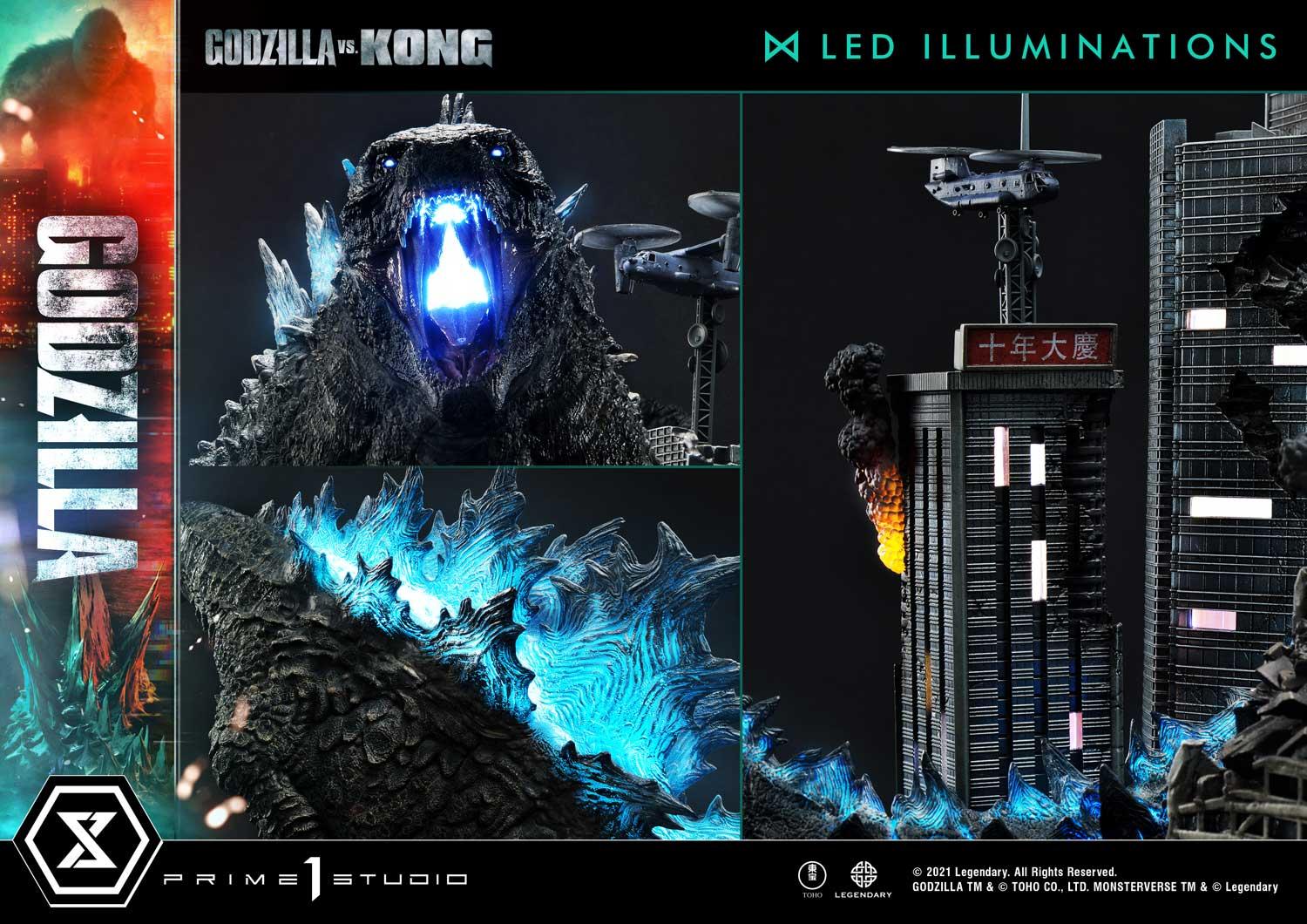 Prime 1 Studio Licensed Godzilla vs Kong Final Battle Statue - Highly Detailed Collectible Figure for Movie Fans & Home Decor | Perfect for Display in Living Room, Office, or Gaming Room