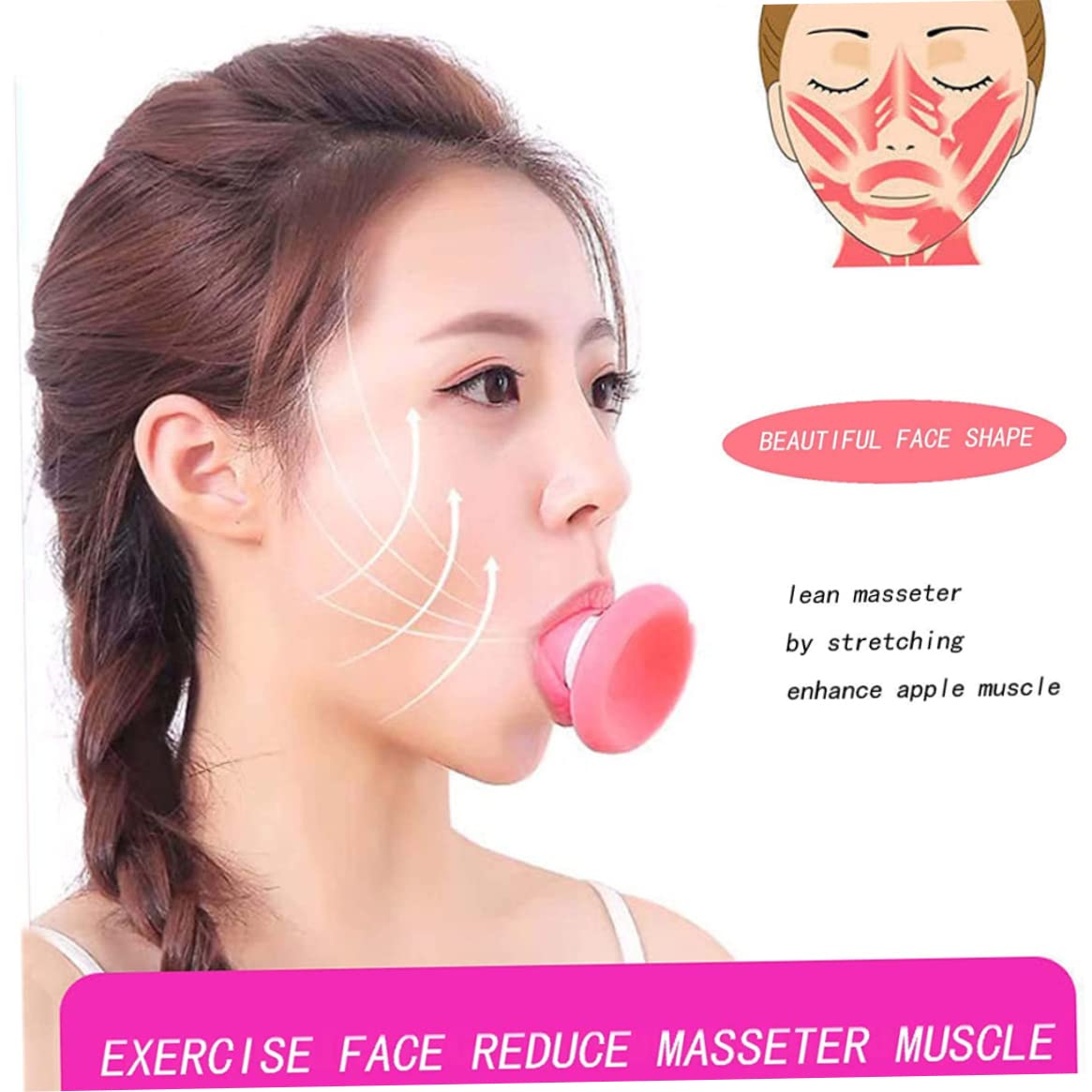 Facial Exerciser & Double Chin Reducer - Jaw Exerciser for Face Toning & Skin Tightening | Yoga Facial Massager for Double Chin Removal & Jawline Definition | Perfect for Home Workouts & Anti-Aging Skincare Routine