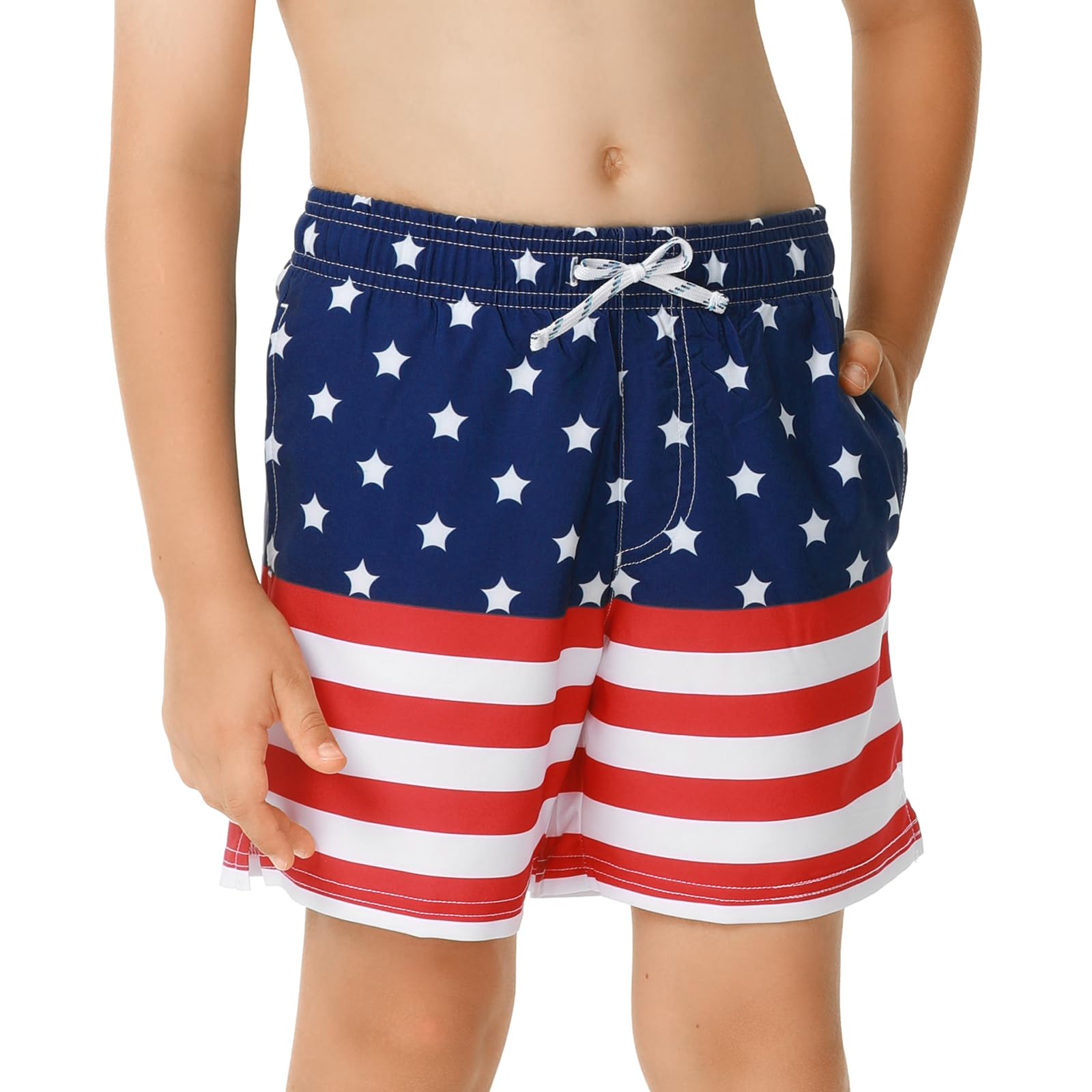 HODOSPORTS Boys Swim Trunks - Quick Dry Bathing Suits with Pockets for Swimming, Beach & Pool Activities | Comfortable Swim Shorts for Kids