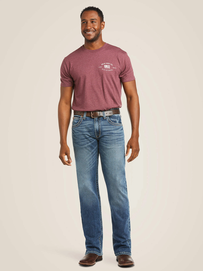 Ariat Men's M5 Slim Stretch Stillwell Stackable Straight Leg Jeans - Comfortable Work & Casual Denim Pants for Riding, Outdoor Activities & Everyday Wear