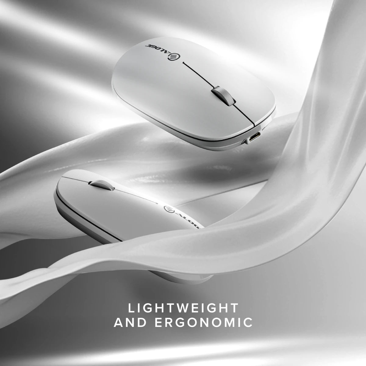 Echelon USB C Rechargeable Wireless Mouse - Slim Ergonomic Design for Laptop, PC, Mac - Perfect for Office, Home & Travel Use