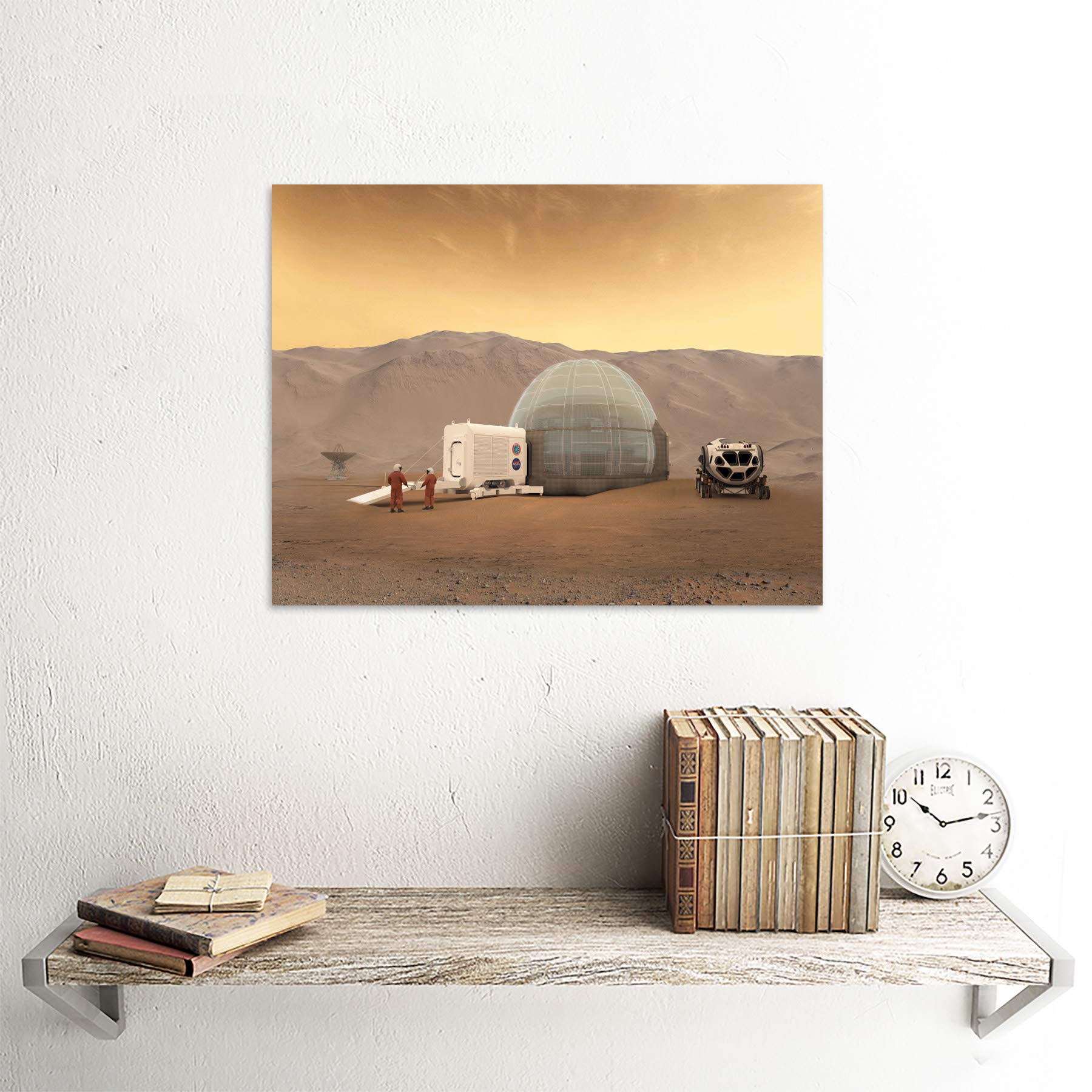 NASA Mars Ice Home Concept Art Print - Premium Unframed Wall Poster for Space Themed Home & Office Decor | Perfect for Living Room, Bedroom, or Classroom