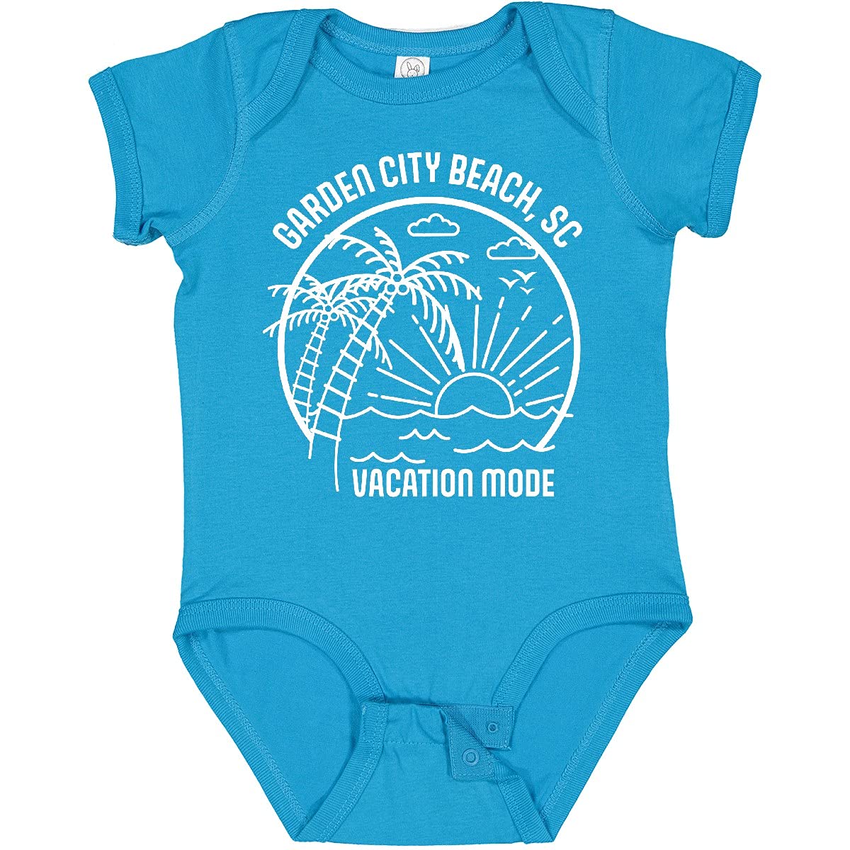 Inktastic Summer Vacation Mode Garden City Beach South Carolina Baby Bodysuit - Cute Infant Onesie for Beach Trips, Family Vacations & Outdoor Adventures