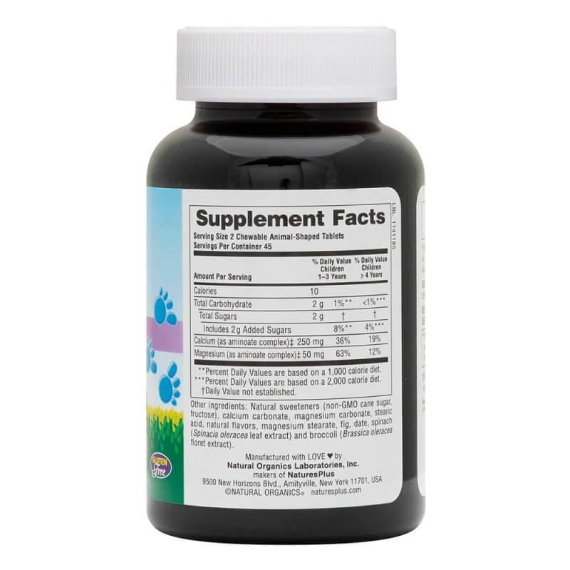 Nature's Plus Animal Parade Kids Calcium Chewable Tablets - Vanilla Sundae Flavor (90 Count) | Supports Healthy Bones & Teeth for Growing Children | Perfect for Picky Eaters & Daily Nutrition