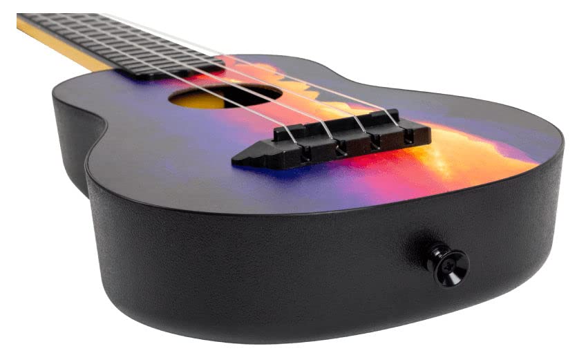 Elise Ecklund Sunset Signature 4-String Concert Ukulele - Professional Flight TUSL-EE Model - Perfect for Beginners, Travel & Sunset Beach Performances