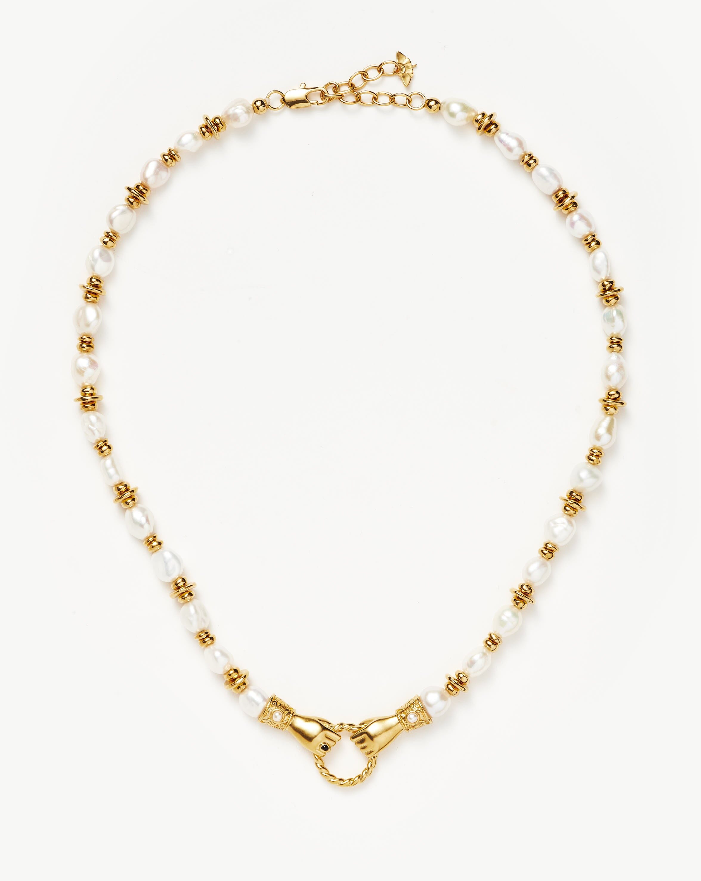 Harris Reed Chunky Beaded Gemstone Necklace - 18k Gold Plated with Pearl Accents | Elegant Statement Jewelry for Women, Perfect for Parties, Weddings & Special Occasions