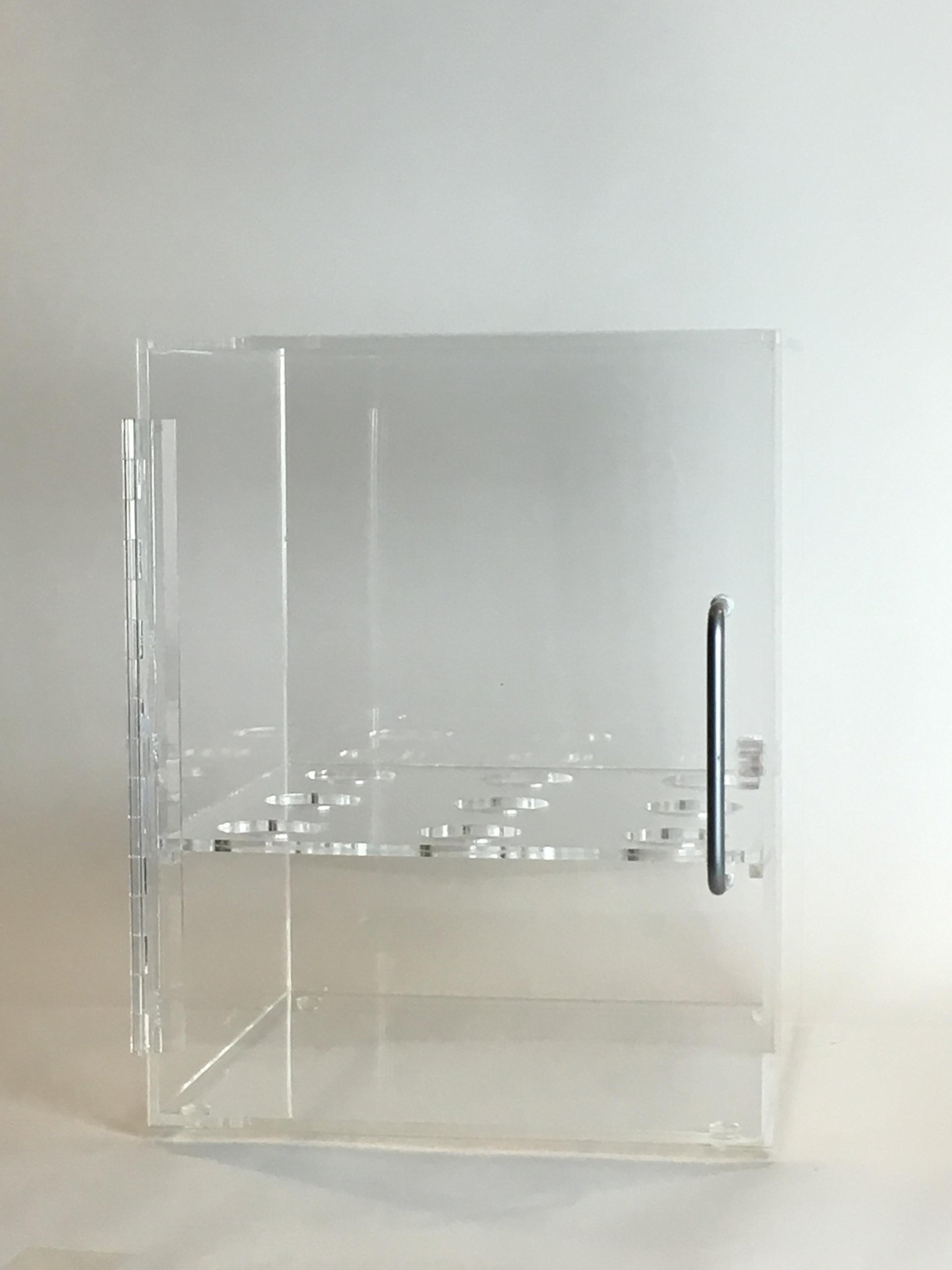 Stainless Steel Large Ice Cream Cone Holder Cabinet - Commercial Grade Display Stand for Gelato, Waffle Cones & Desserts - Perfect for Ice Cream Shops, Bakeries & Cafes