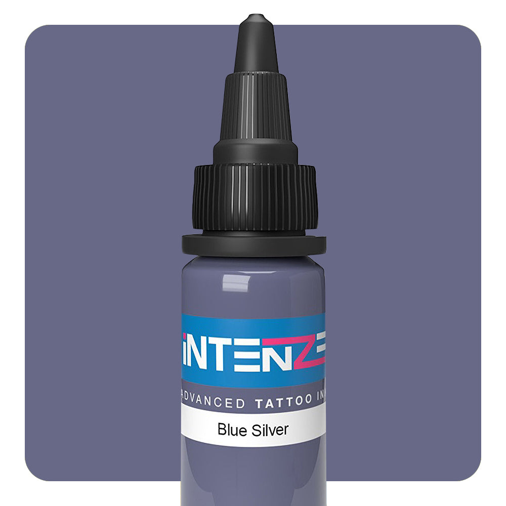 Premium Blue Silver Tattoo Ink by Intenze - Professional Tattoo Artist Supplies - Choose Your Size - Perfect for Tattoo Studios, Body Art & Permanent Makeup
