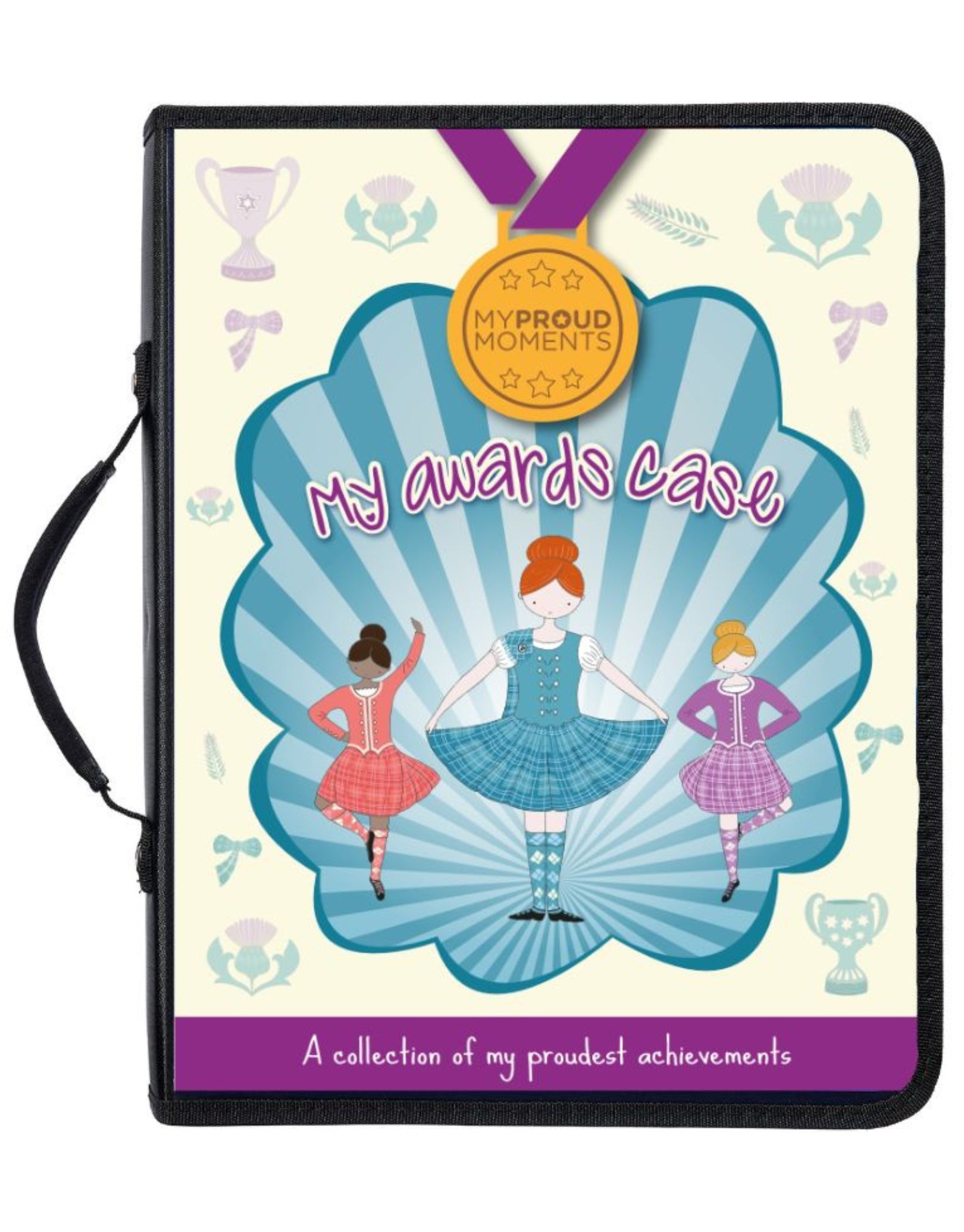 Highland Dance Medal & Certificate Display Case - Perfect for Award Showcases, Competitions, and Home Decor