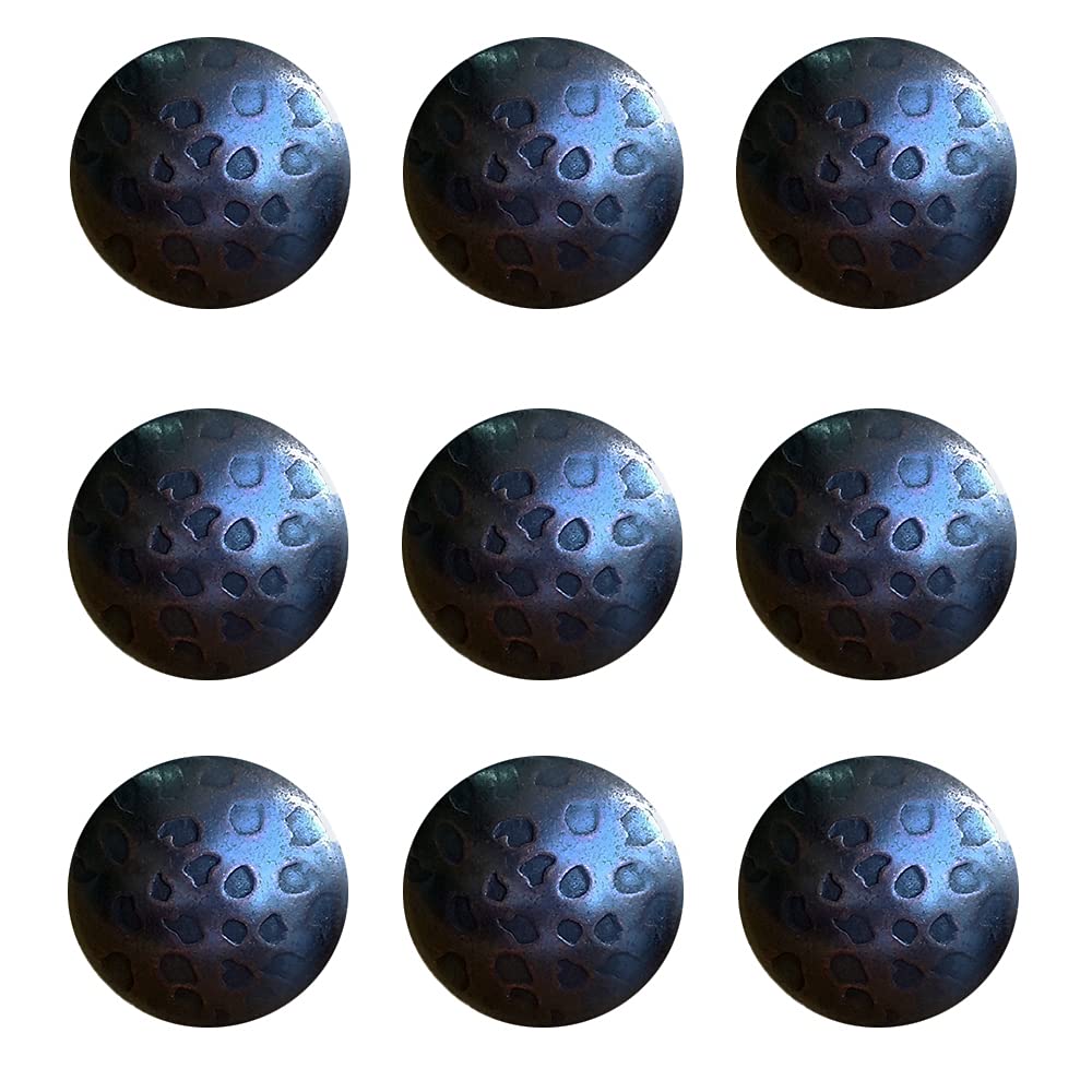 1 Inch Round Clavos (100 Pack) - Aged-Pitted Look Oil Rubbed Bronze Finish for Furniture, Cabinets & DIY Home Decor Projects