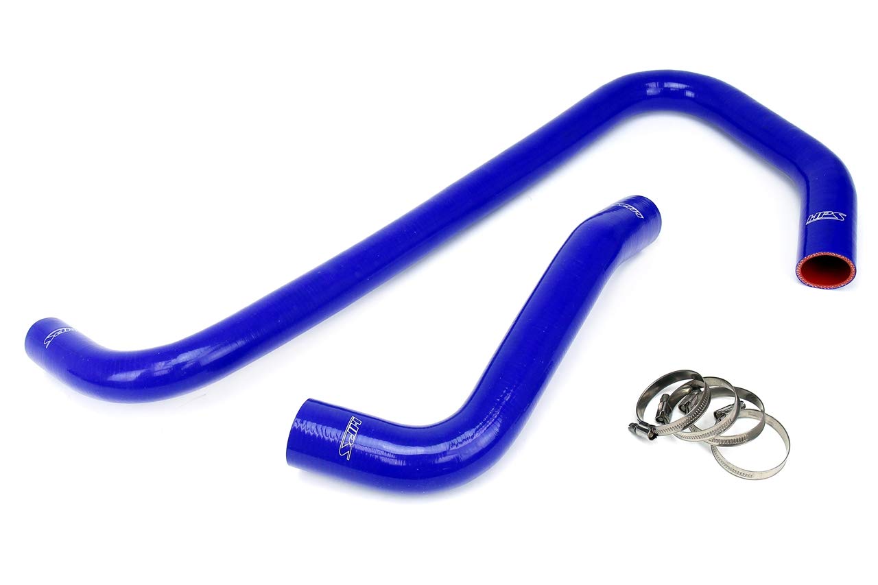 HPS 57-1307-BLUE High Performance Blue Silicone Radiator Coolant Hose Kit - Perfect for Car Engine Cooling System Upgrades & Maintenance