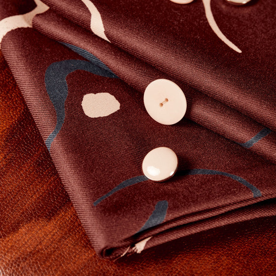 Eco-Friendly Viscose Twill Fabric - Lenzing™ EcoVero™ Sustainable Fibers by Atelier Brunette in Misty Rust | Perfect for Dresses, Skirts & Sustainable Fashion