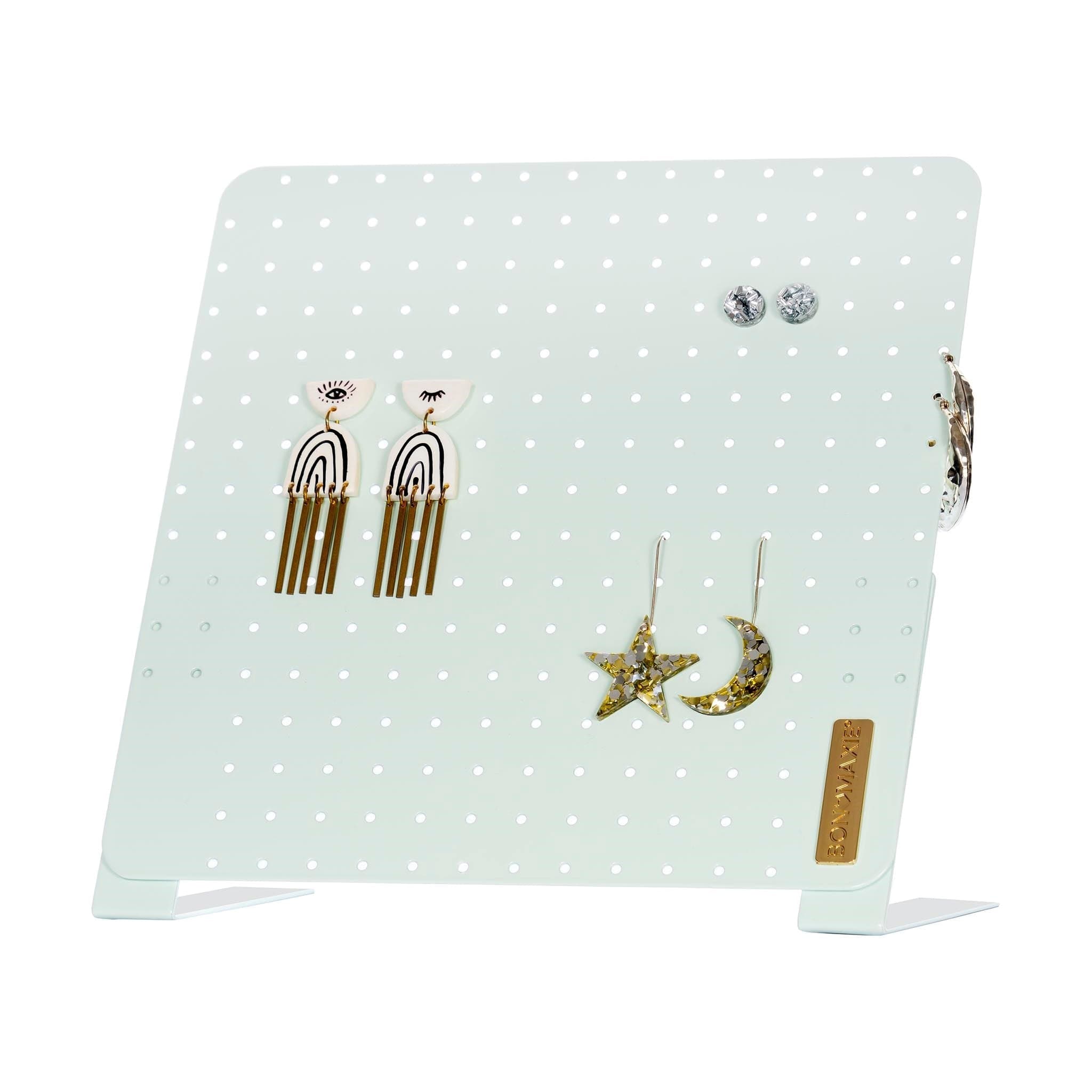 Elegant Mint Green Earring Organizer - Holds Up to 120 Pairs of Jewelry - Perfect for Bedroom Vanity, Travel & Gift Giving
