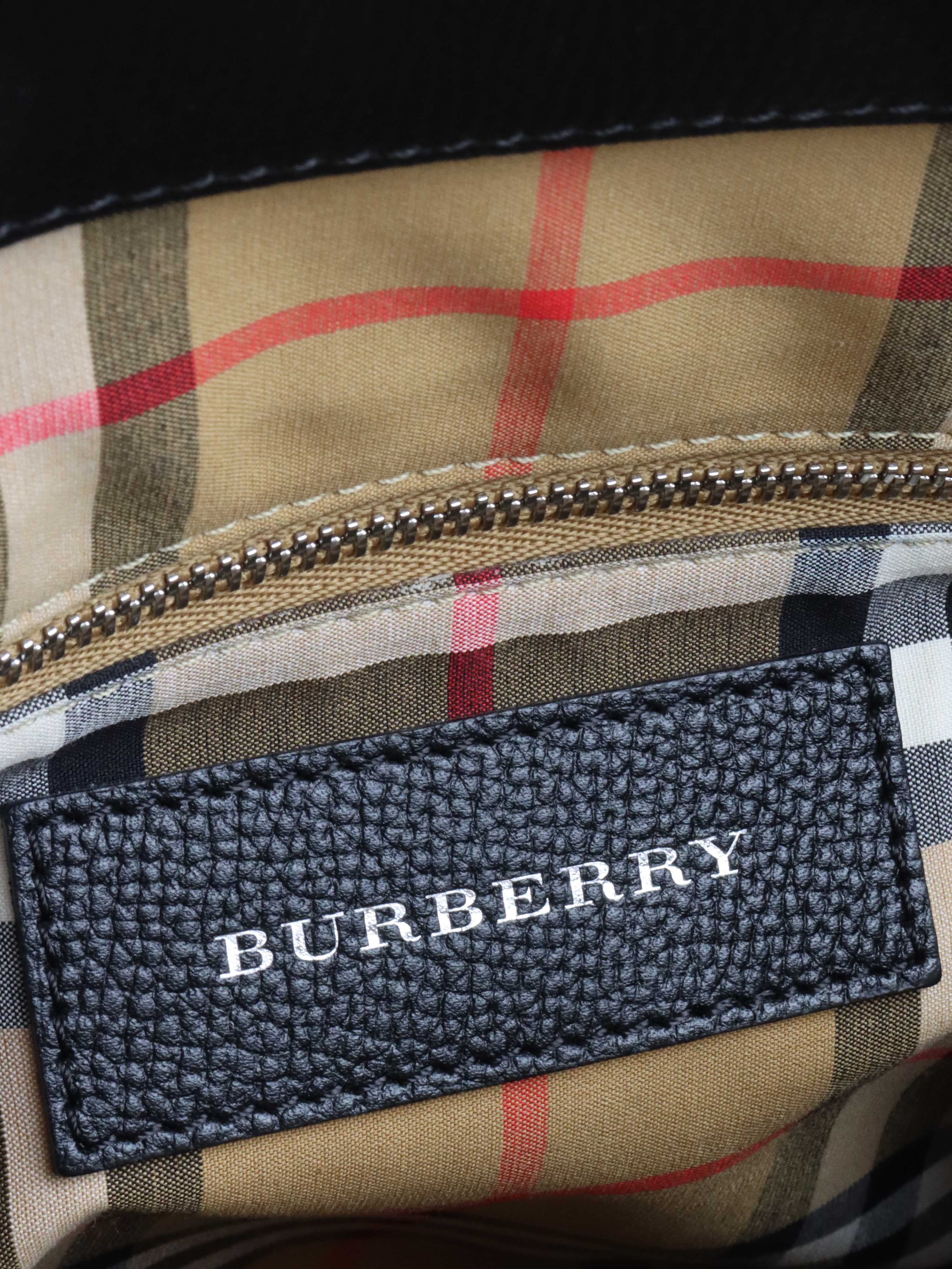 Burberry Black and Green Leather Tote Bag for Women - Luxury Designer Handbag for Work, Travel & Everyday Use