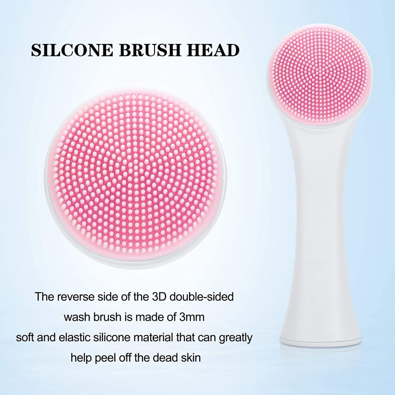 **Cavernshop Silicone Facial Cleansing Brush – 2-in-1 Face Wash & Massager for Deep Pore Exfoliation, Makeup Removal & Dry Skin Care – Perfect for Women & Girls (Ideal for Daily Skincare & Spa-Like Pampering)**