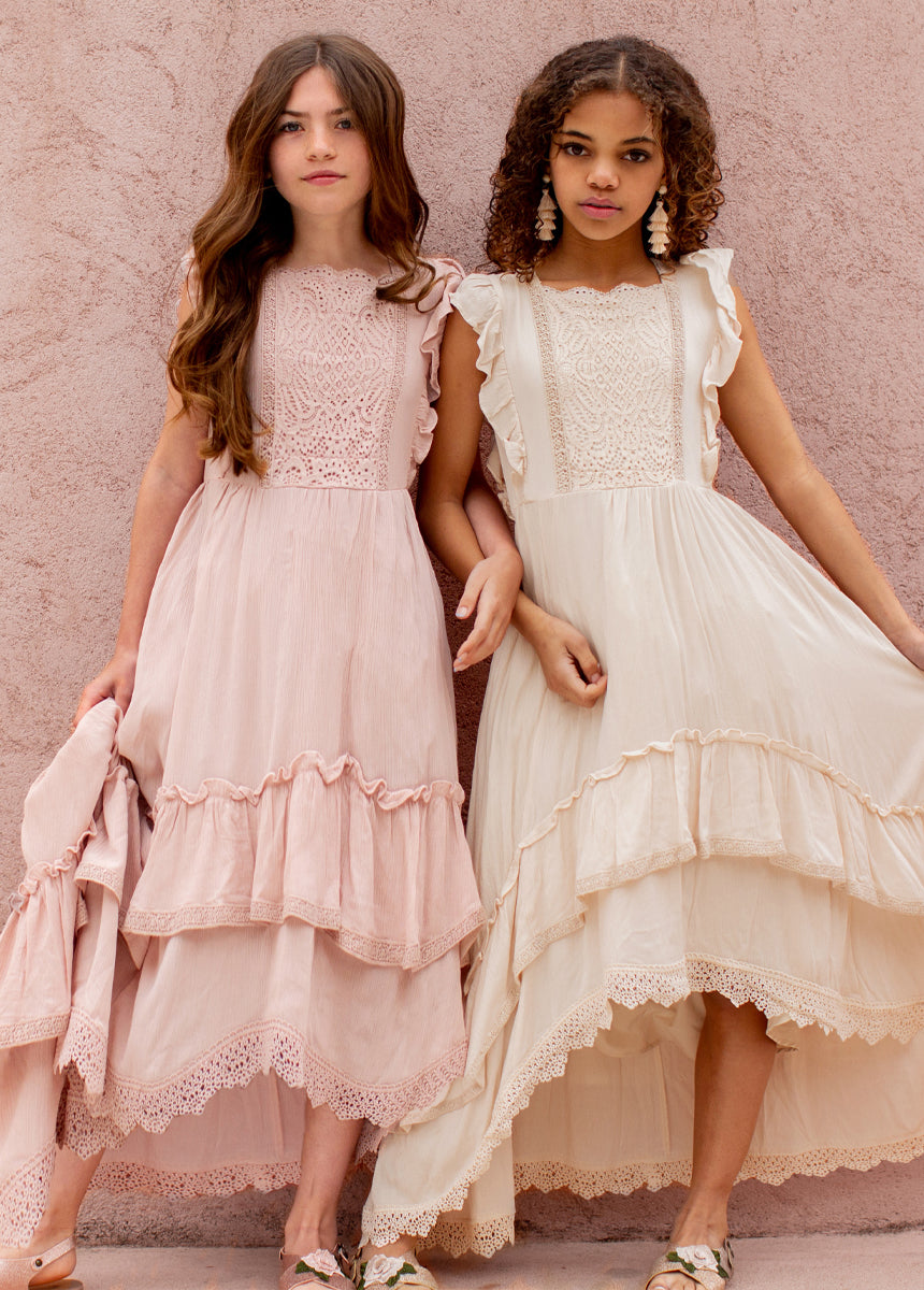 Cassia Dress in Lilac - Flowy Midi Dress for Women | Perfect for Summer Weddings, Beach Vacations & Date Nights
