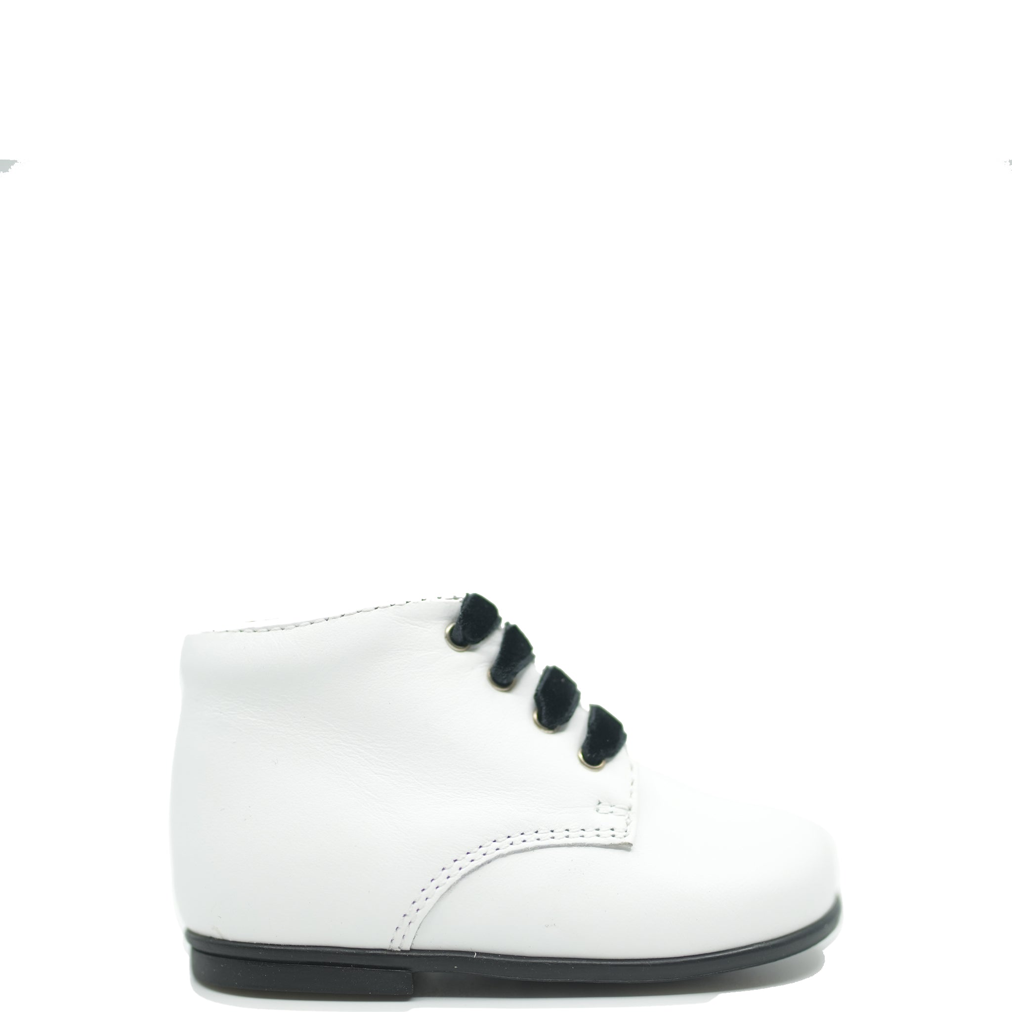 Beberlis White Leather Baby Booties - Soft & Comfortable First Walkers for Newborns & Infants - Perfect for Photos, Parties & Everyday Wear