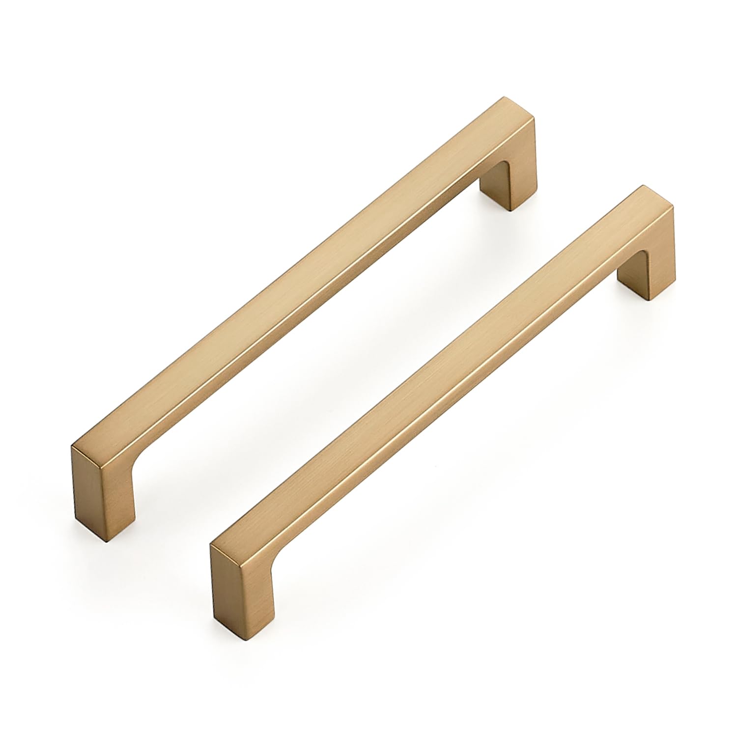 Ravinte 10 Pack 5 Inch Square Cabinet Handles - Champagne Bronze Drawer Pulls for Kitchen Cabinets & Furniture - Durable Hardware for Home Renovation & DIY Projects