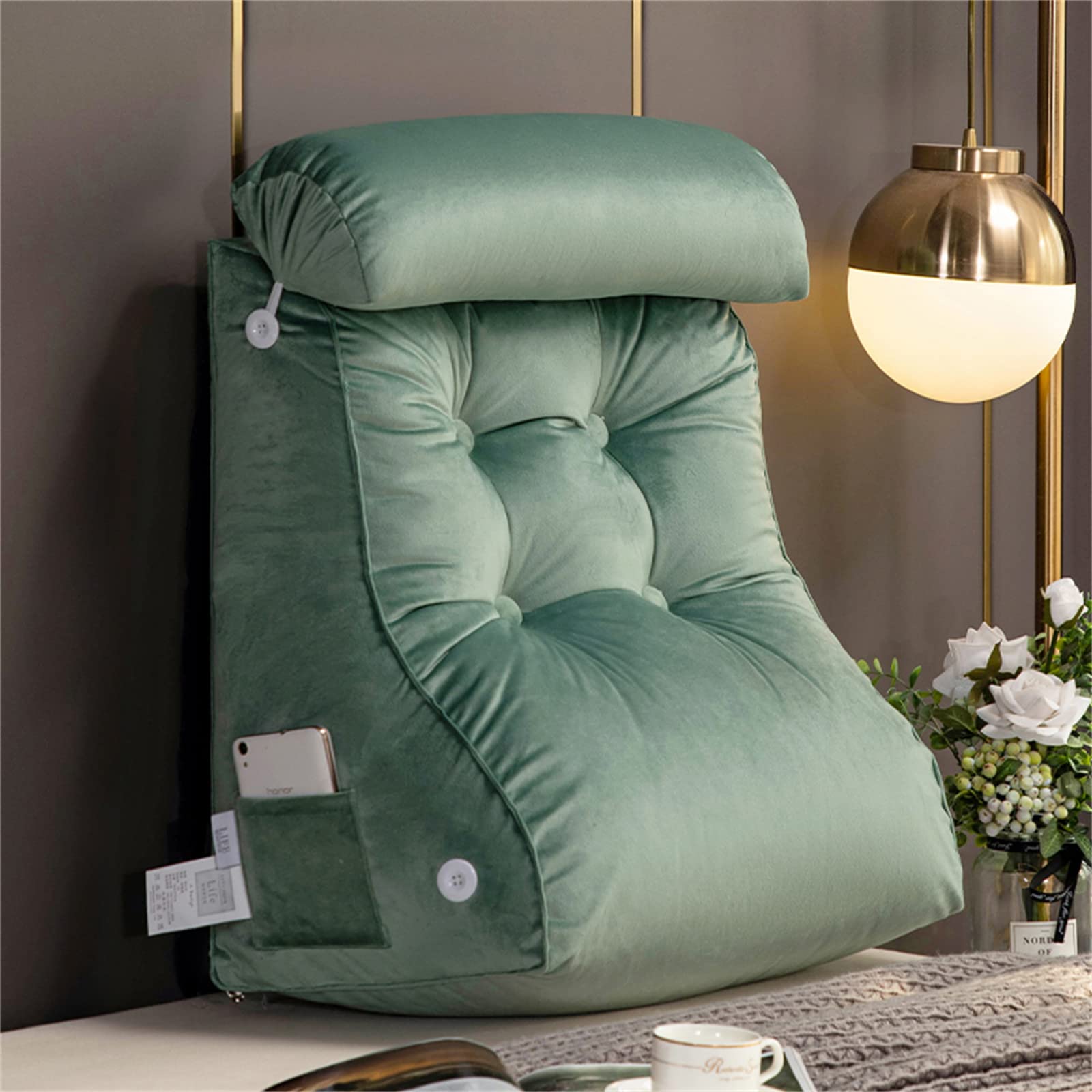 **Adjustable Bed Wedge Pillow for Sleeping & Reading - 17.7
