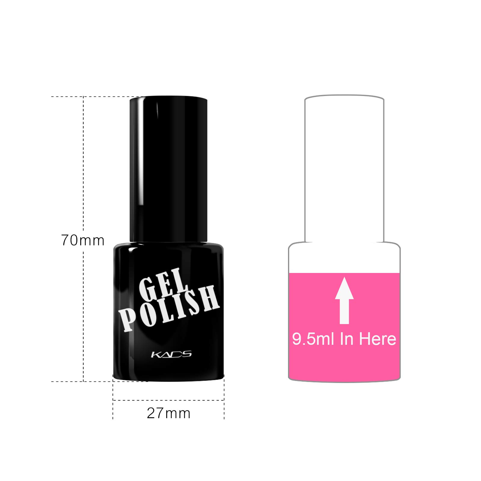 Alexnailart 6 Colors Soak Off UV LED Gel Nail Polish Set - Glitter & Sequin Nail Art Design for Manicure (10ml) | Perfect for Home Salon, Nail Art DIY & Professional Nail Designs