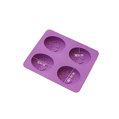 WYD 4-Hole Ellipse Tree Soap Mold - Handmade Happiness Tree Soap & Cake Jelly Molds for DIY Crafts, Wedding Favors, and Holiday Decorations