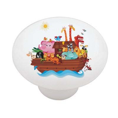 Ceramic Noah's Ark Animal Drawer Knobs - Handcrafted Cabinet & Dresser Pulls for Kids' Room & Nursery Decor