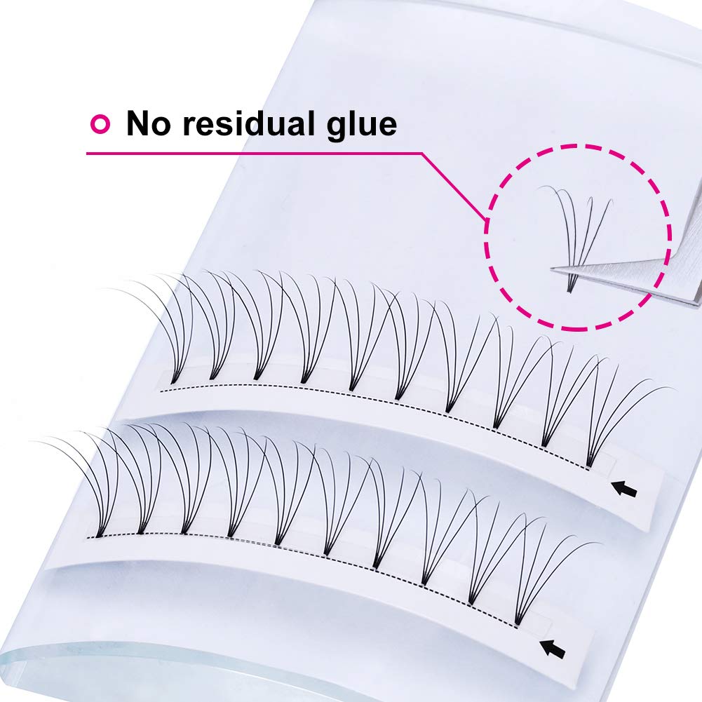 3D-20D Volume Lash Extensions - Pointy Base Premade Eyelash Fans (0.05-0.10mm, C-CC-D-DD Curl) | Professional Salon Quality | Perfect for Bridal, Party & Special Occasion Makeup