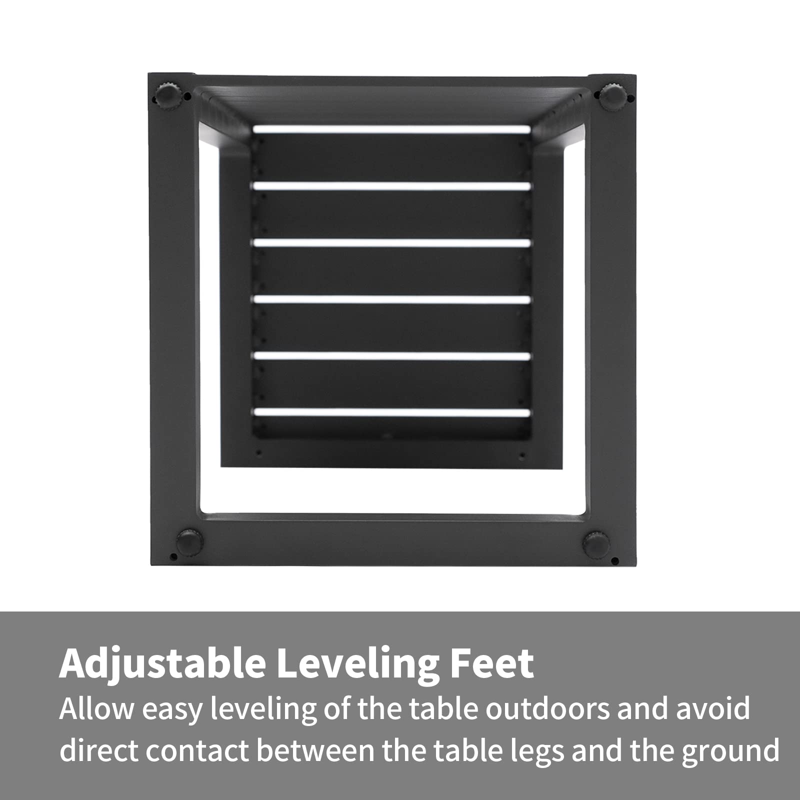 **Outdoor Aluminum C-Shaped End Table - Weather-Resistant Patio Side Table for Sofa Set, Grey Frame - Perfect for Garden, Balcony & Poolside Relaxation**