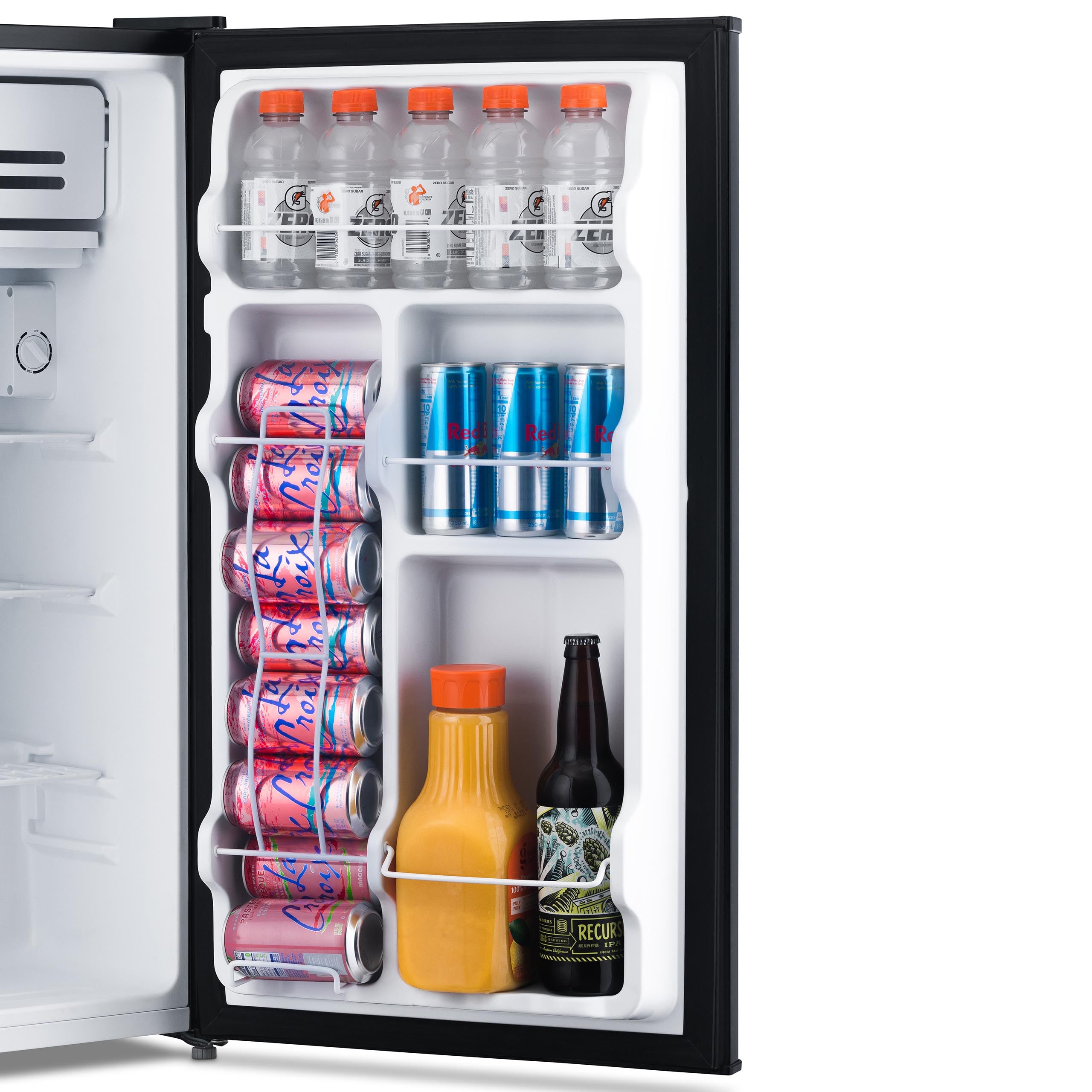 Newair® 3.3 Cu. Ft. Compact Mini Fridge with Freezer - Energy Efficient Black Refrigerator for Bedroom, Dorm, Office & Small Spaces - Perfect for Snacks, Drinks & Personal Food Storage
