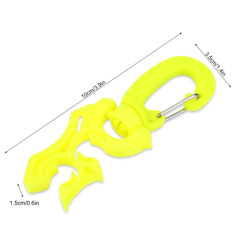 Scuba Diving Regulator Hose Clip Holder - Green for BCD & Snorkeling Gear