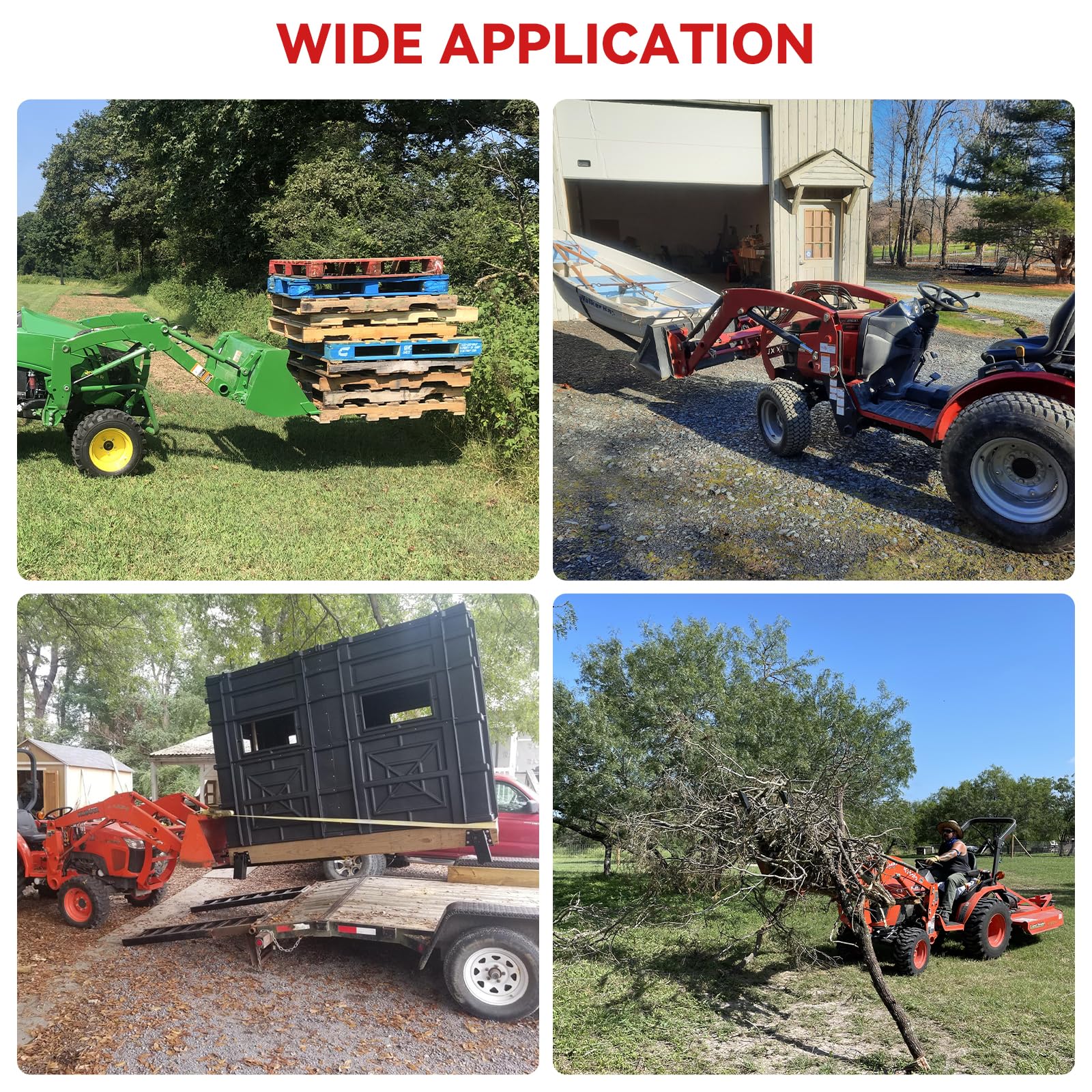 2025 Upgraded Black Clamp-On Pallet Forks with Non-Slip Pad & Tongue - 45