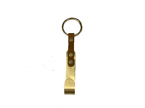 Rustic Brown Leather Gold Hook