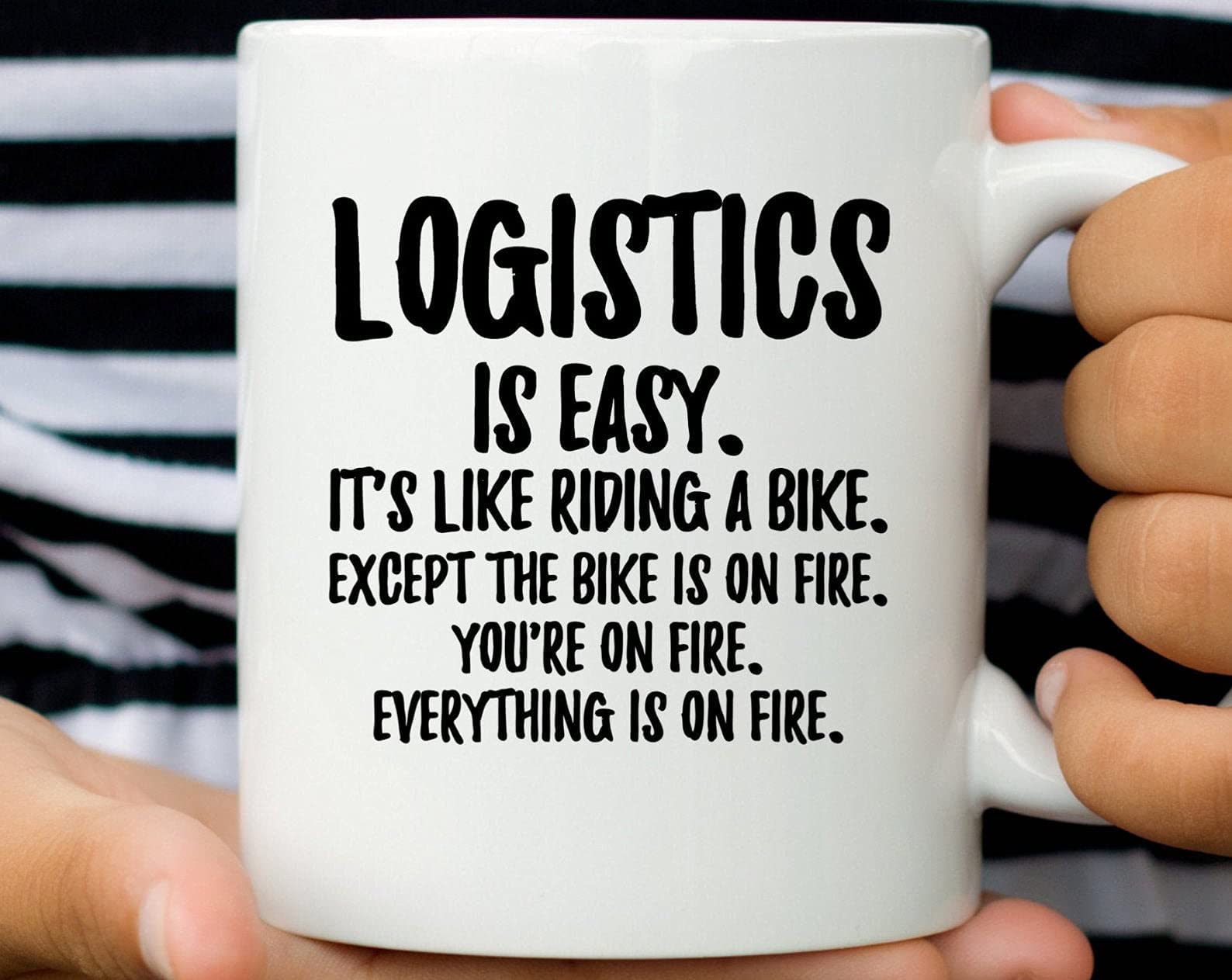 ORIWAVE Funny Logistics Graduation Mug - Perfect Gift for Logistics Graduates, Men & Women - Great for Thanksgiving, Christmas & Office Use