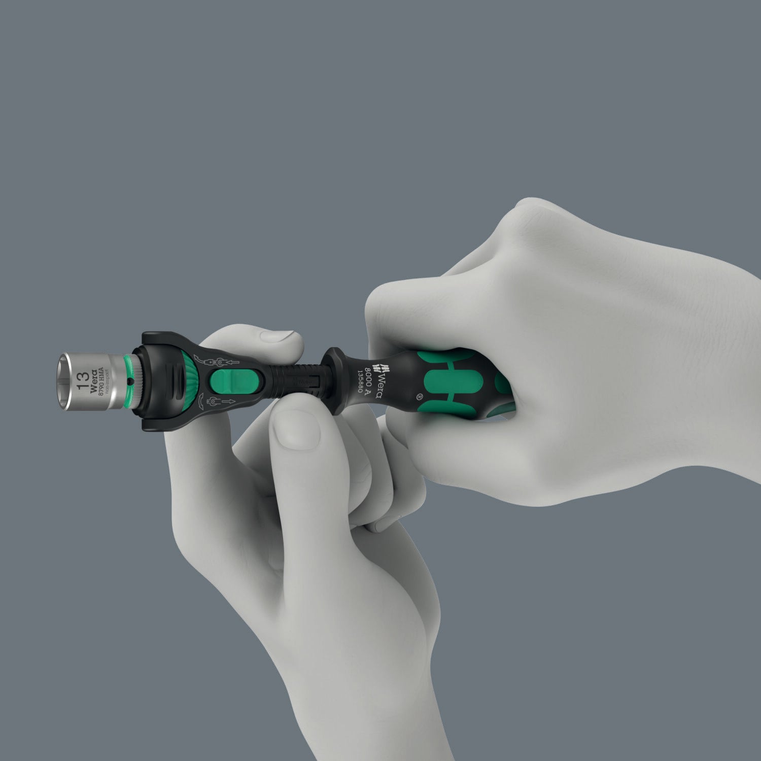 Wera 8000 A Black Edition Zyklop Speed Ratchet with 1/4