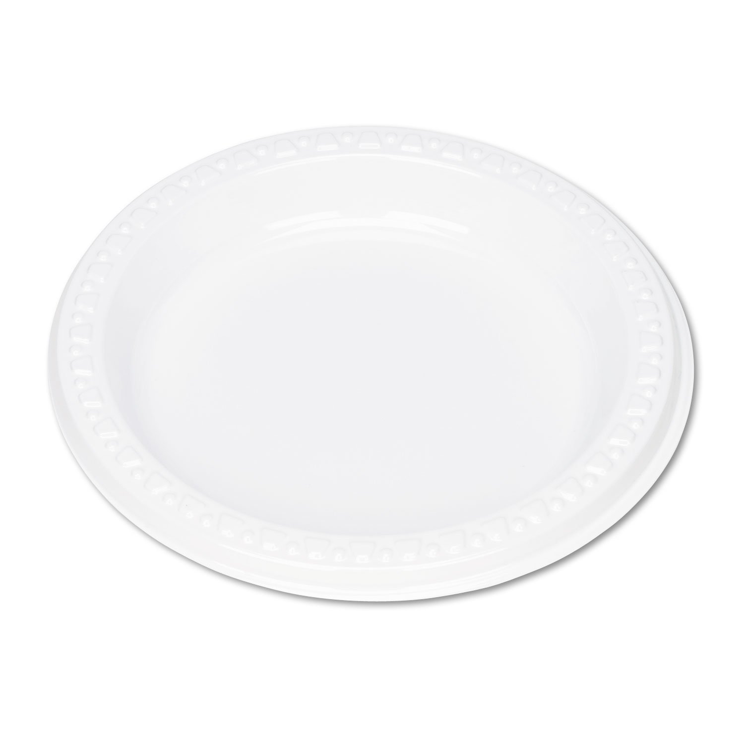 Table-Mate 6-Inch Reusable & Disposable Plastic Plates - 125 Pack - Durable Dinner Plates for Parties, Picnics & Catering - BPA-Free Plastic Tableware