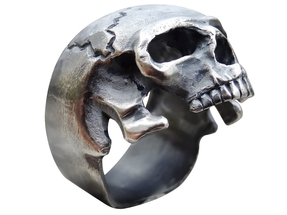 Handmade 925 Sterling Silver Skull Biker Jewelry - Gothic Punk Necklace for Men & Women - Perfect for Motorcycle Enthusiasts & Edgy Fashion