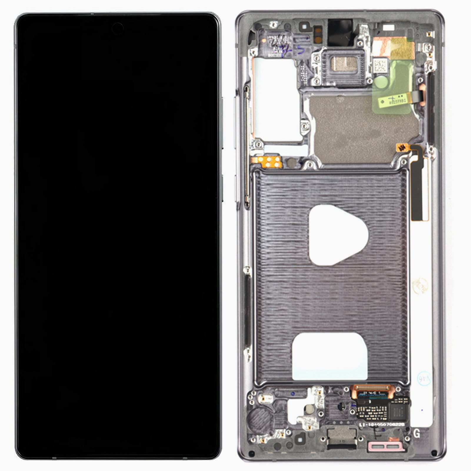 Samsung Galaxy Note 20 5G AMOLED Screen Replacement with Frame (6.7 Inch, Black) - Compatible with SM-N981/N981U/N981A/N981W Models | LCD Display & Digitizer Touch Screen Assembly | Perfect for Cracked or Damaged Screen Repair
