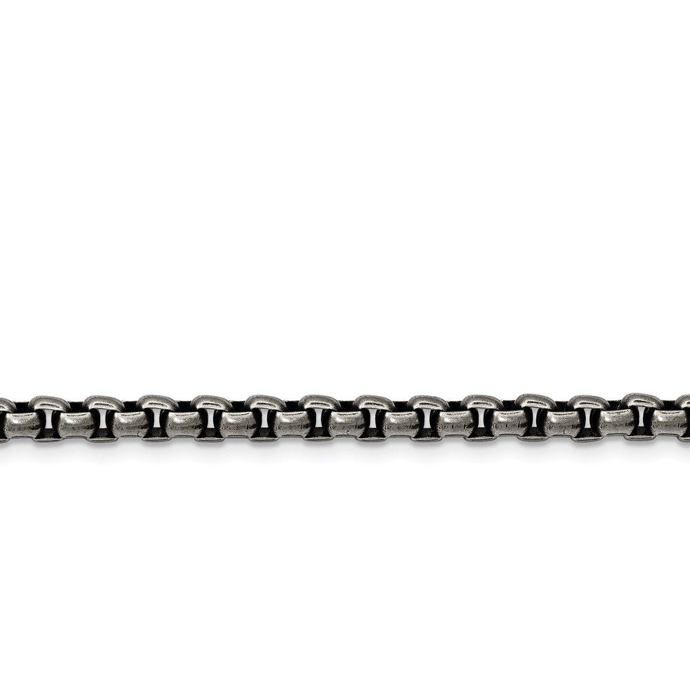 Vintage Solid Stainless Steel Box Chain Necklace - 3.9mm Rounded Link with Secure Lobster Clasp - Perfect for Everyday Wear, Gifts & Special Occasions