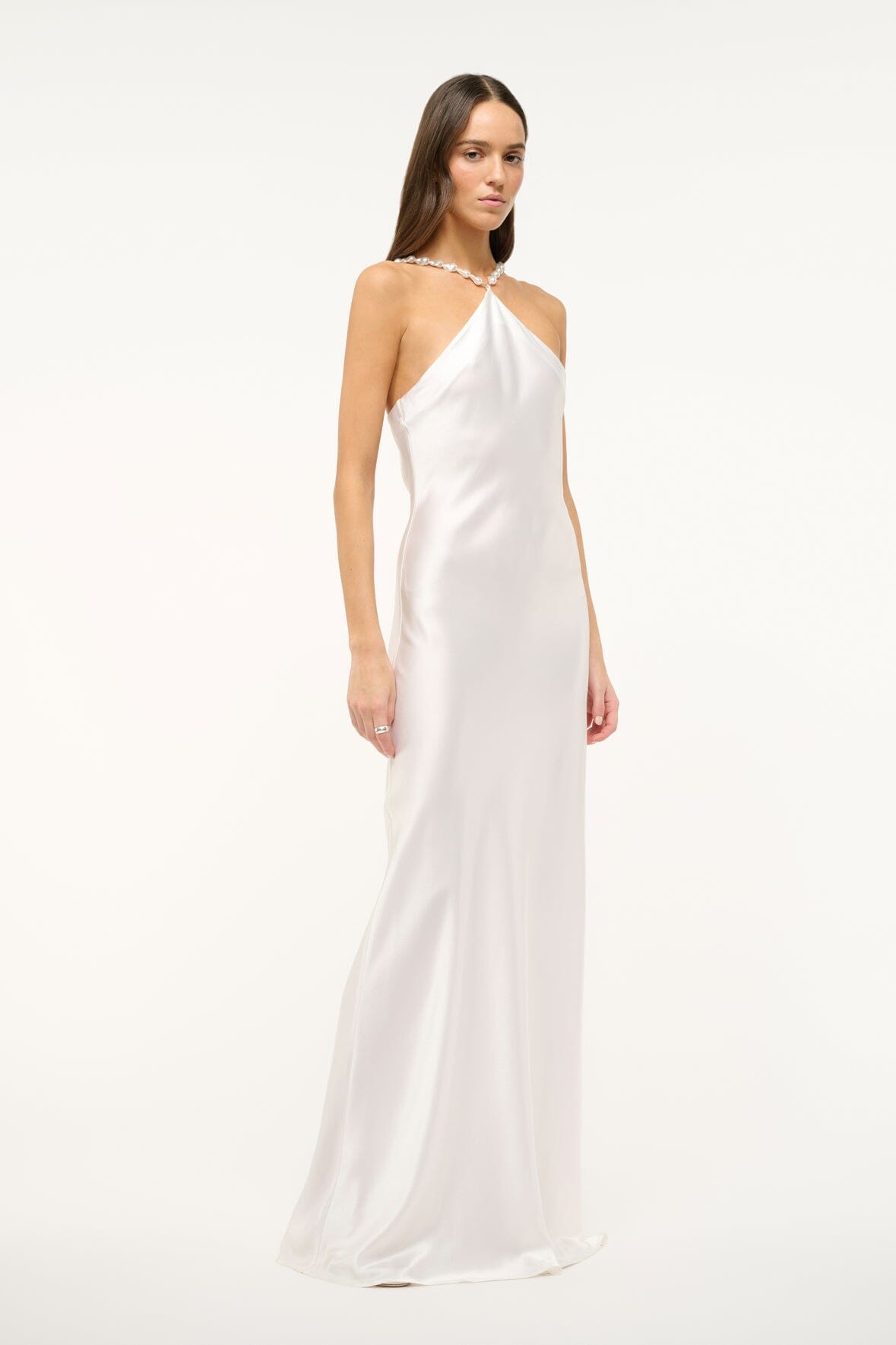 Cadence Pearl Dress - Elegant Women's Formal Gown for Evening Parties, Weddings & Special Occasions