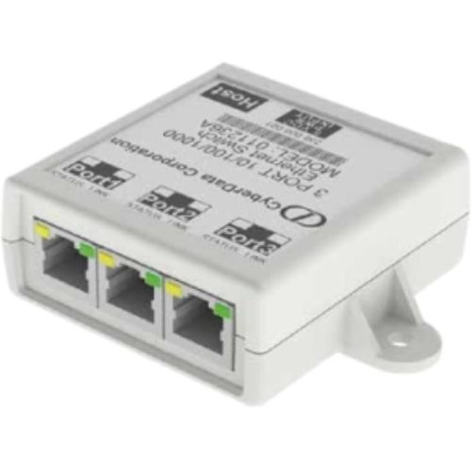 CyberData 2QX9125 3-Port Gigabit Ethernet Network Switch for Office, Home & Small Business Networking - Fast Data Transfer & Reliable Connectivity