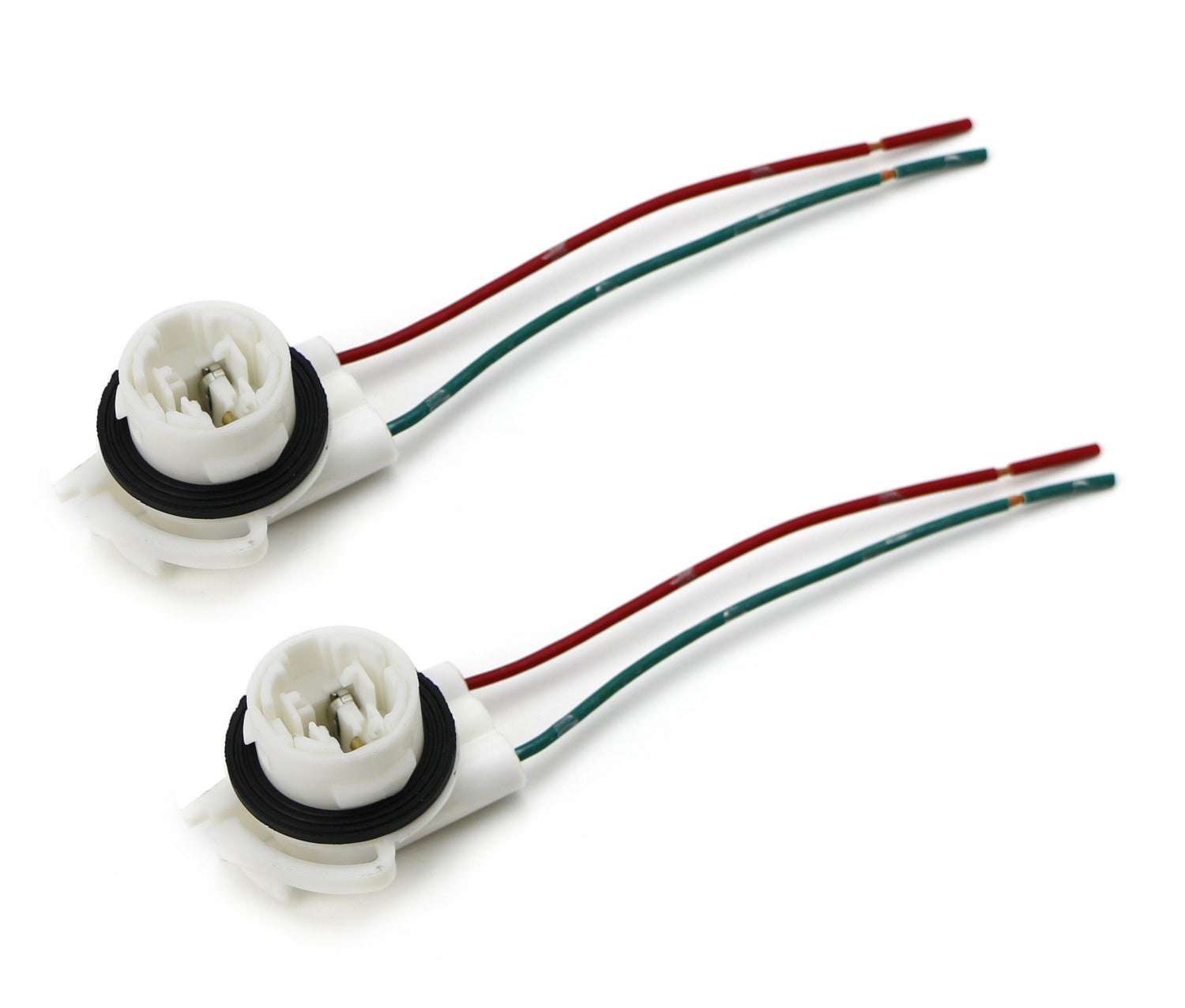3156 2 Wire Harness Pre-Wired Sockets - LED Bulb Repair, Replacement & Installation Kit for Cars, Trucks & Motorcycles - Perfect for DIY Auto Lighting Upgrades