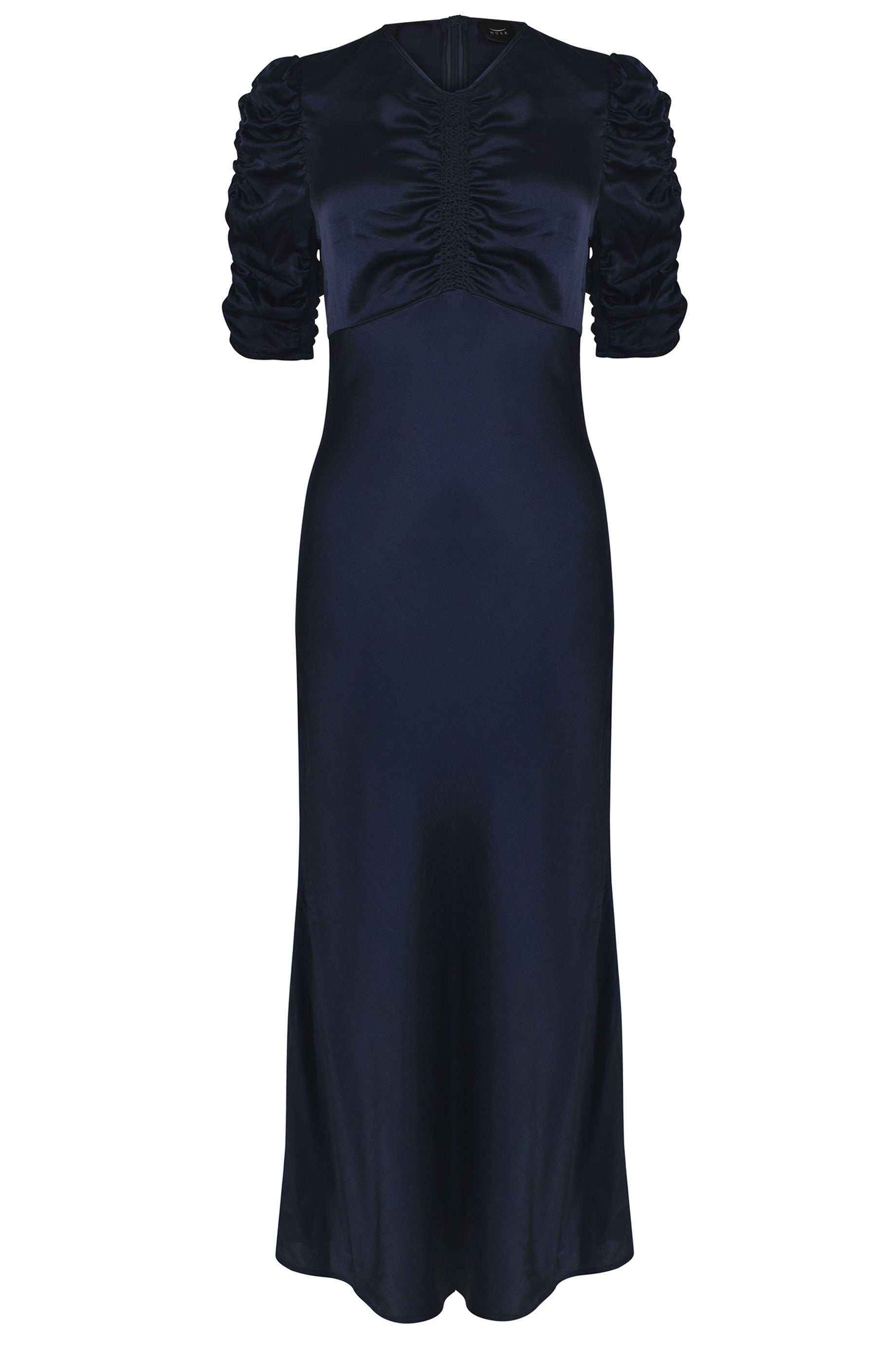 Husk FRIDA DRESS Navy Blue Women's Summer Maxi Dress - Perfect for Beach Vacations, Date Nights & Casual Outings