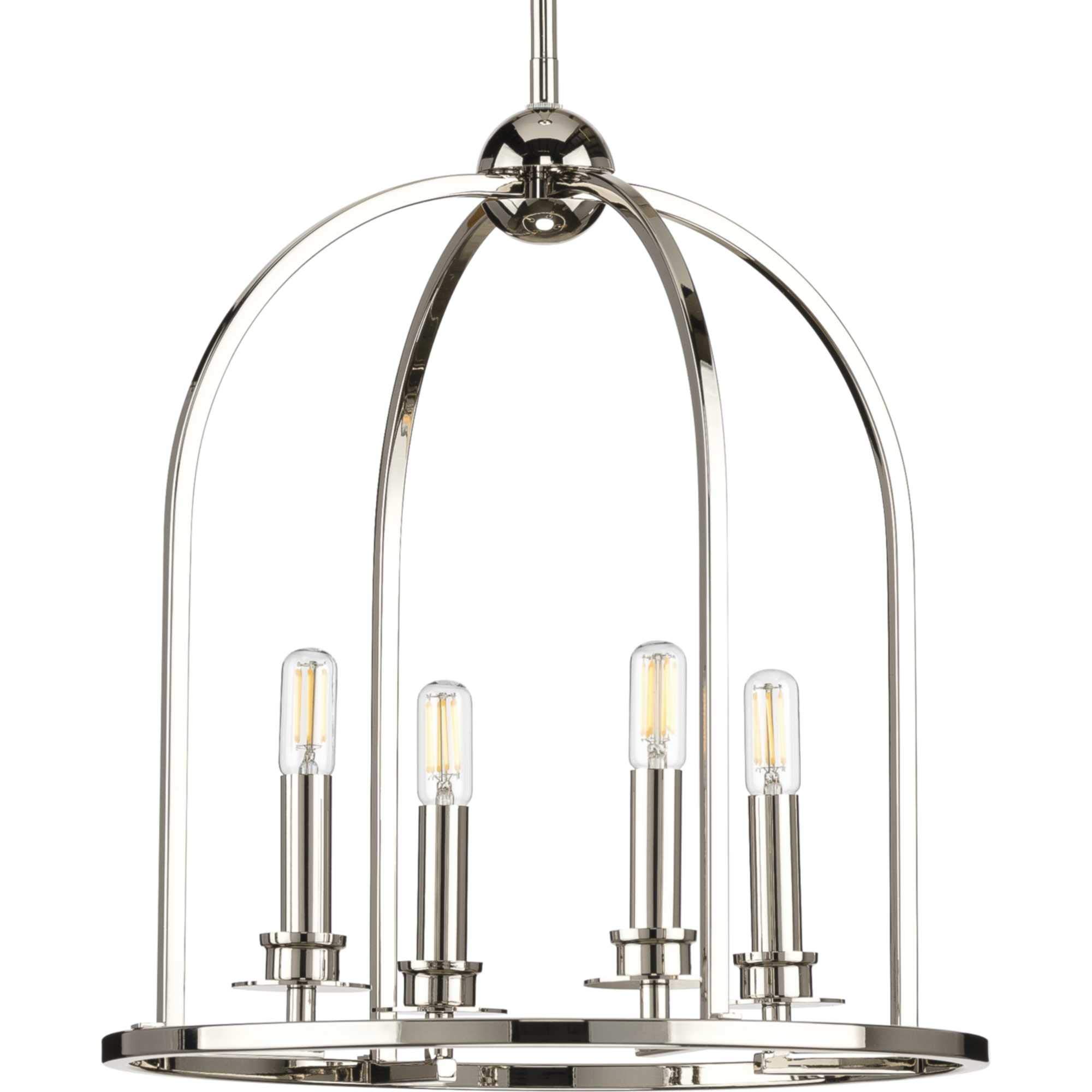 Litchfield Collection 3-Light Polished Chrome Clear Glass Coastal Pendant Light - Modern Kitchen Island Lighting for Dining Room & Coastal Home Decor