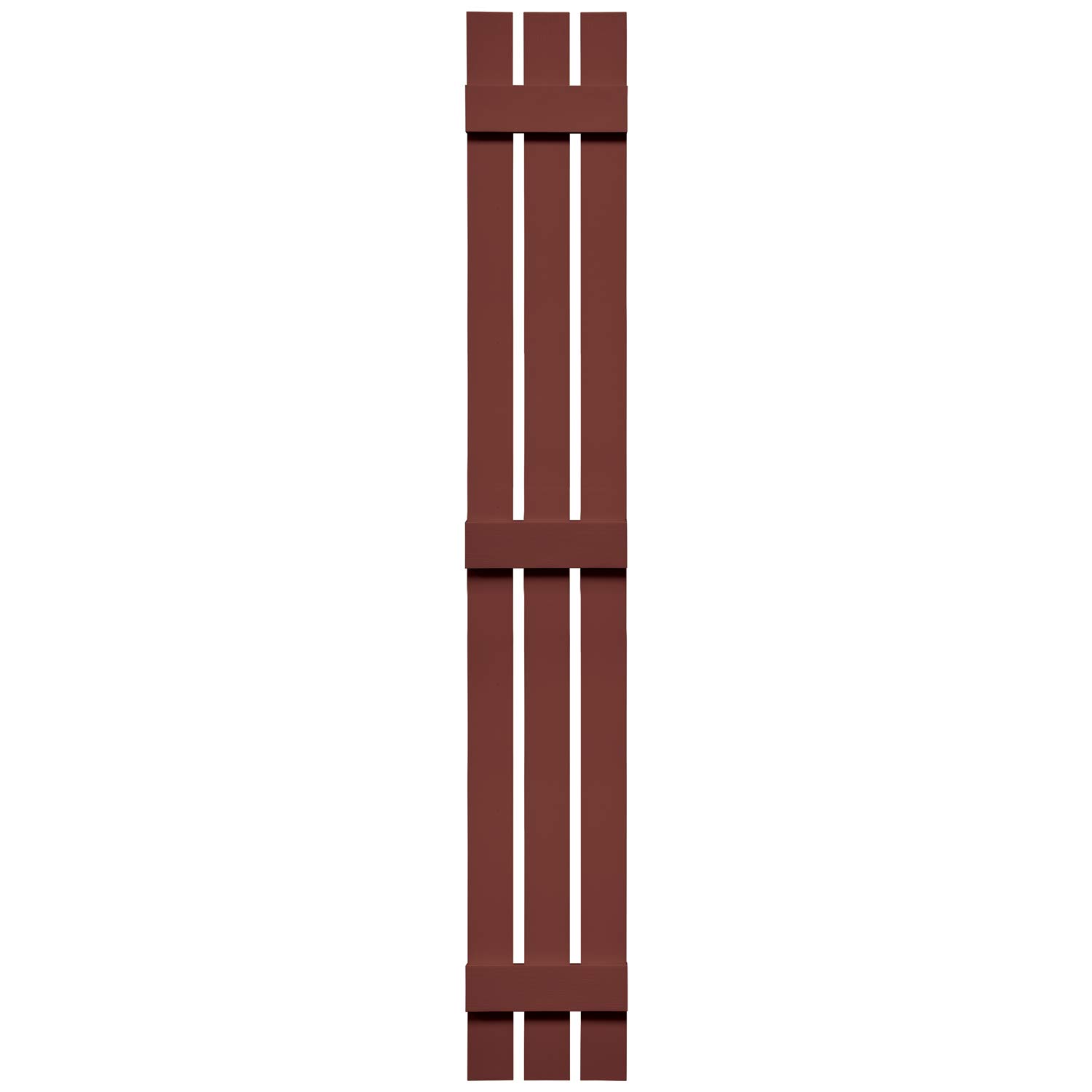 Mid-America Vinyl Standard Size Three Board Spaced Shutters 027 - Burgundy Red 12