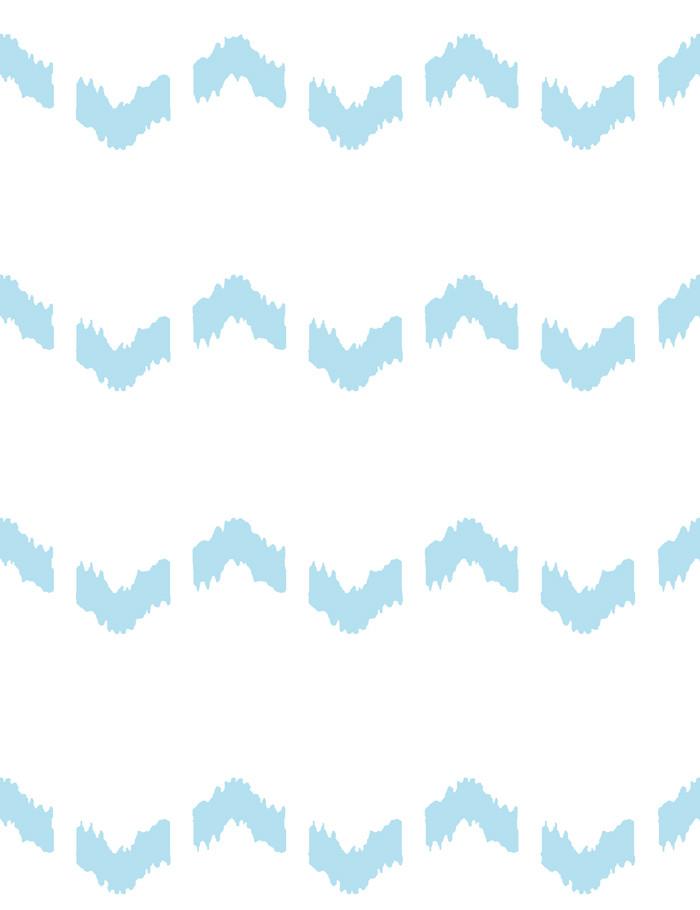 Kezmoh Zag Wallpaper by Wallshoppe - Premium Baby Blue Peel & Stick Wallpaper for Nursery, Bedroom, and Home Decor