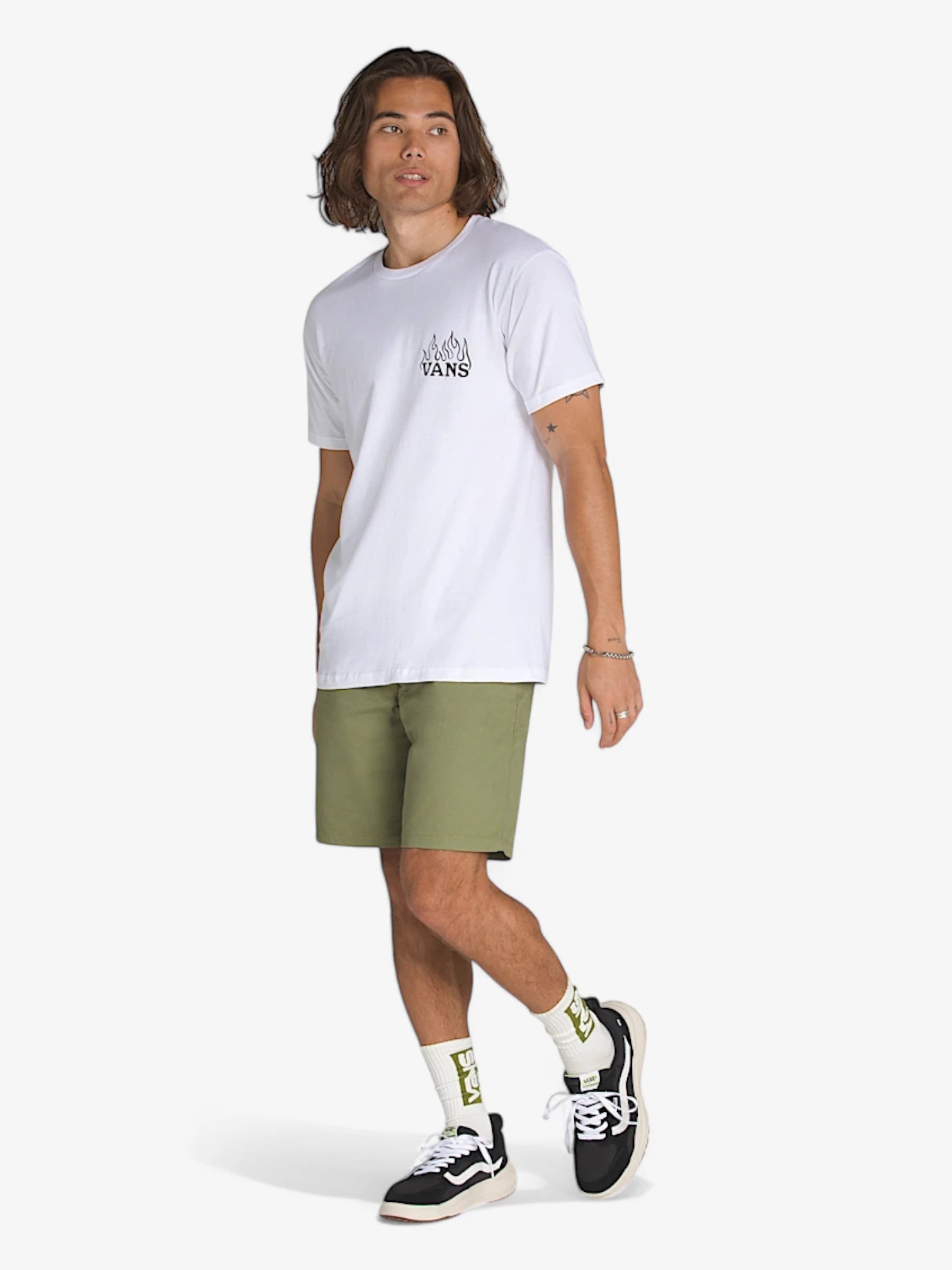 Vans The Royal Flush Short Sleeve T-Shirt - White Cotton Graphic Tee for Men | Casual Streetwear & Skate Style Outfits