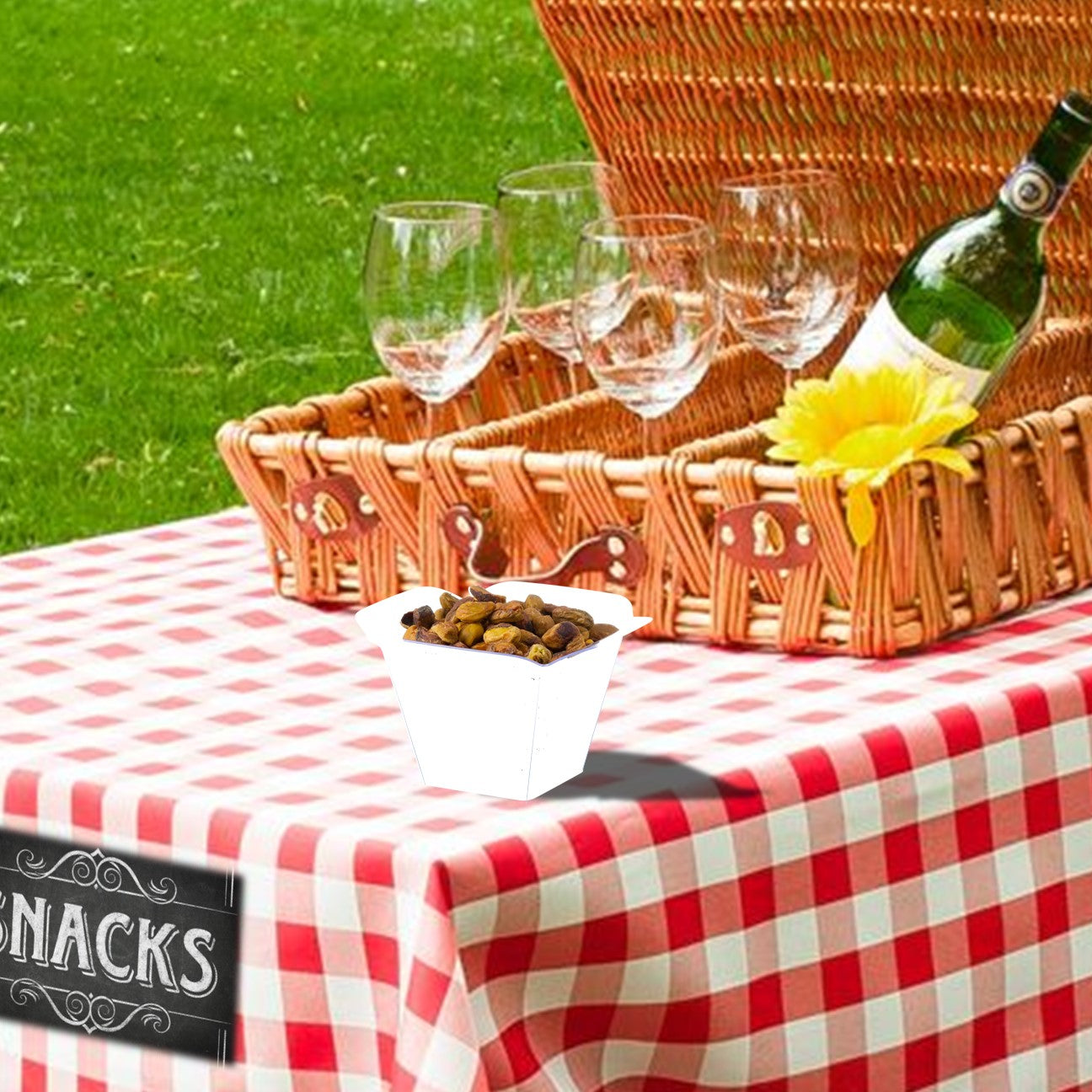 Square Snack Bowls - 5 Pack White Plastic Disposable Buffet Bowls for Parties, Picnics & Catering | Durable & Lightweight
